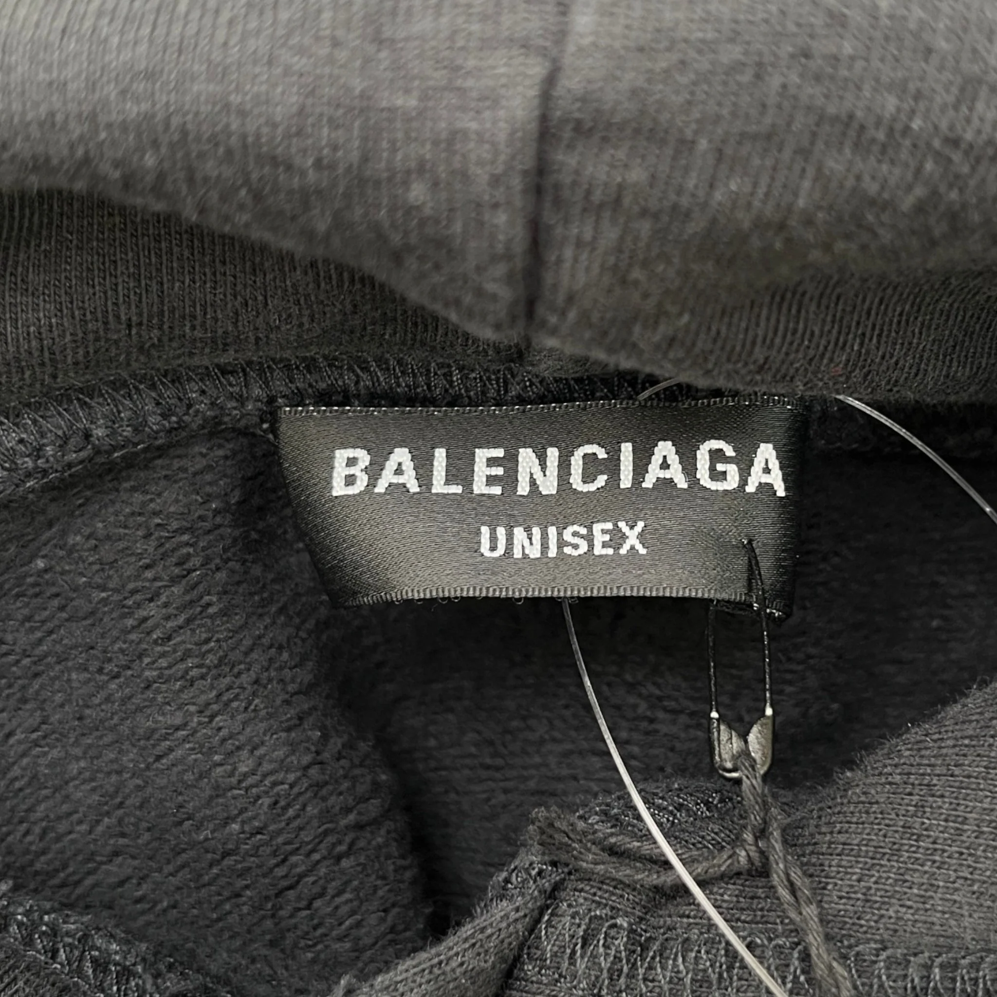 90/10 Logo Print Hoodie Black Size M - Image 8