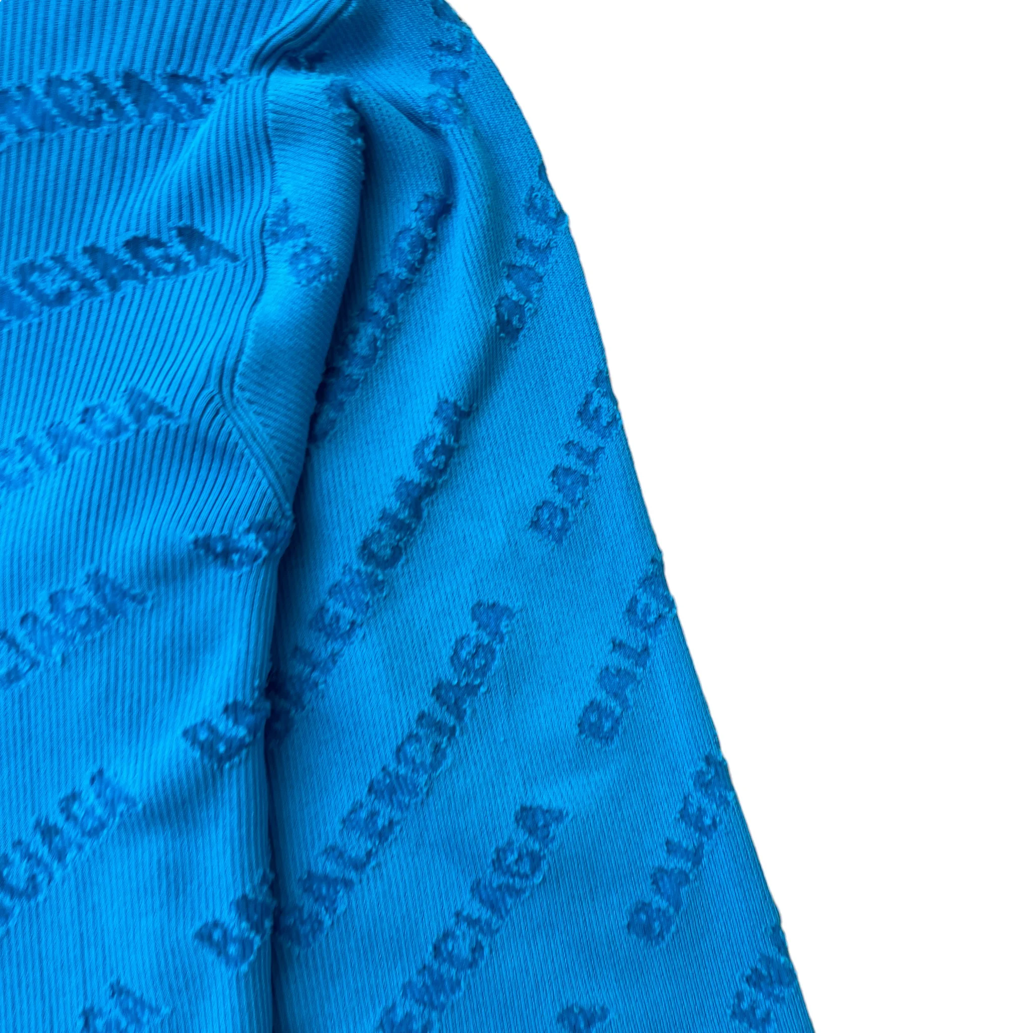 All Over Logo Print Long Sleeve T-Shirt Blue Size S - Image 5