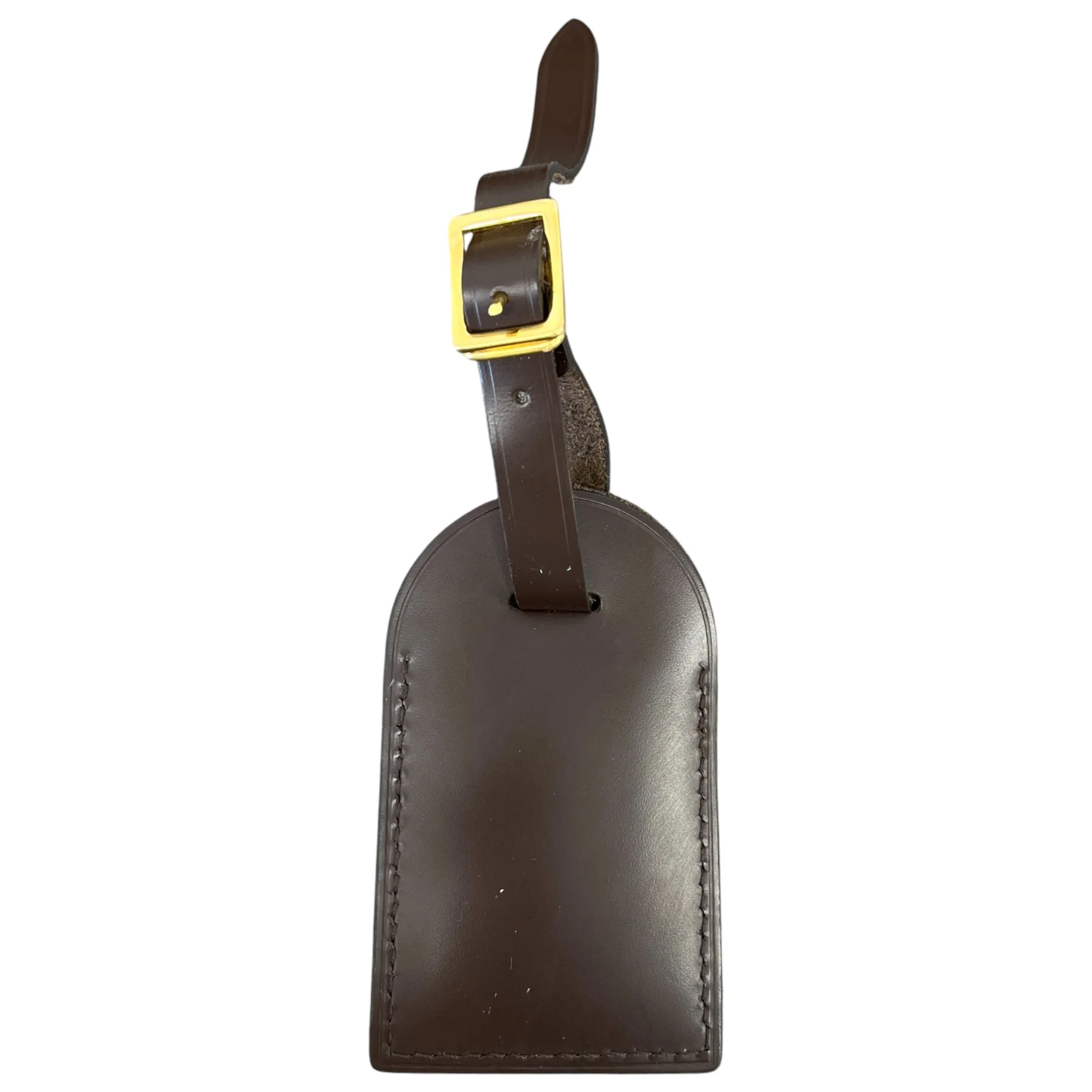 Eo Embossed Initials Luggage Tag Brown - Image 3