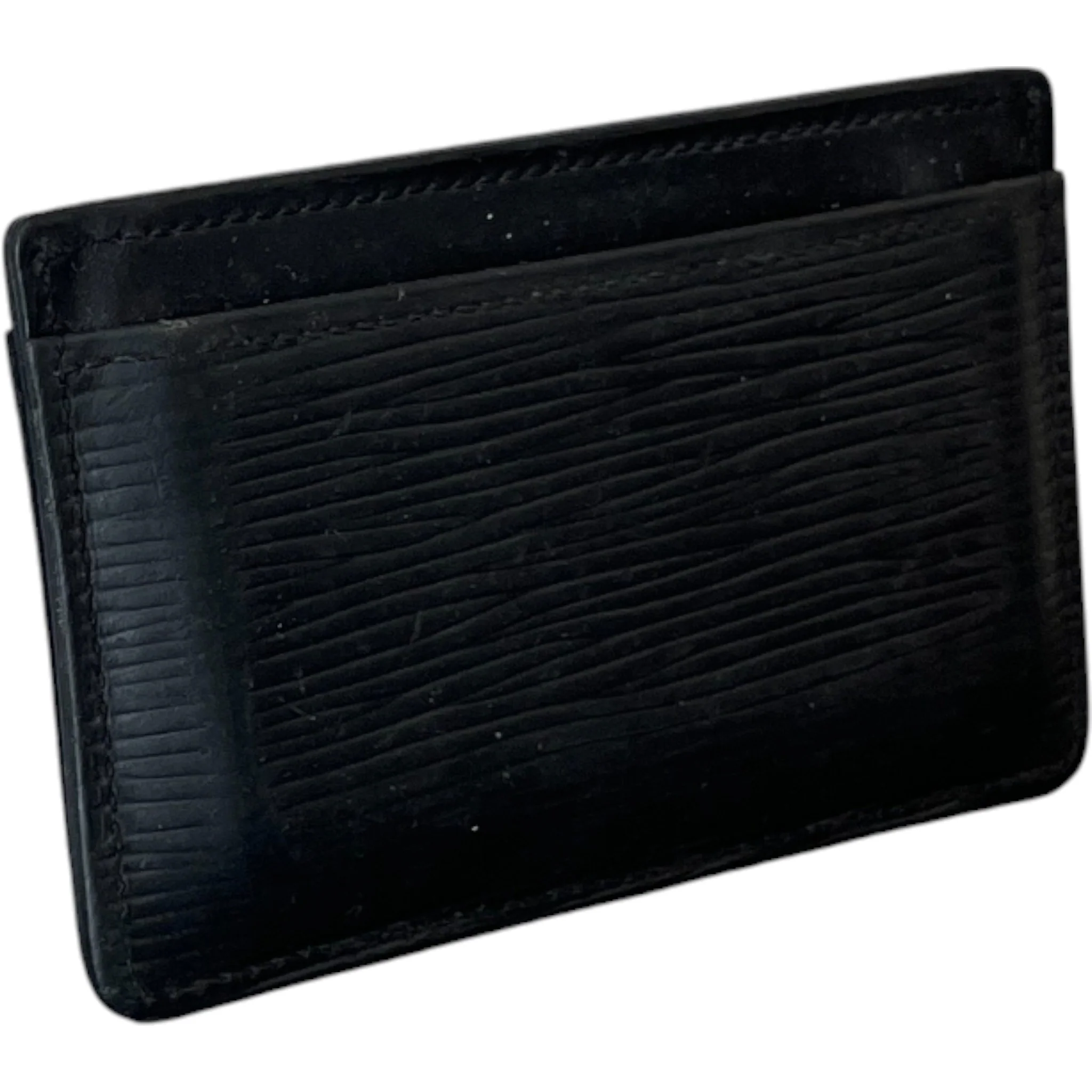 Epi Leather Card Holder Black - Image 6
