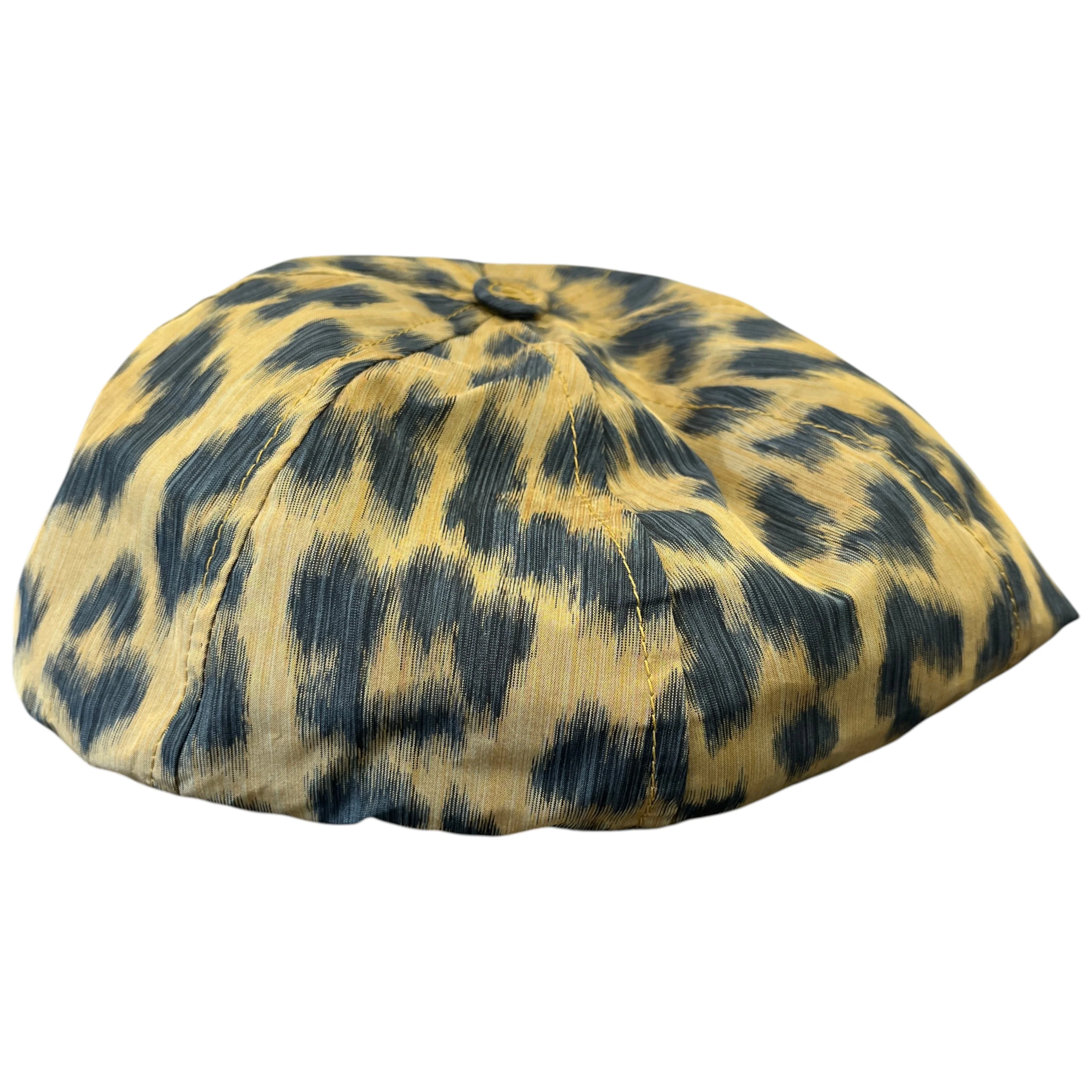 Leopard Printed Beret Hat Black - Image 4