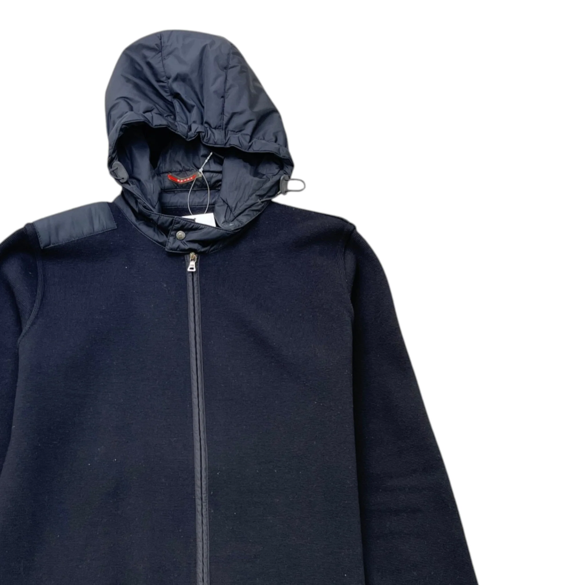 Men's 00S Nylon Zip Up Hoodie Black Size IT 50 / UK L - Image 3