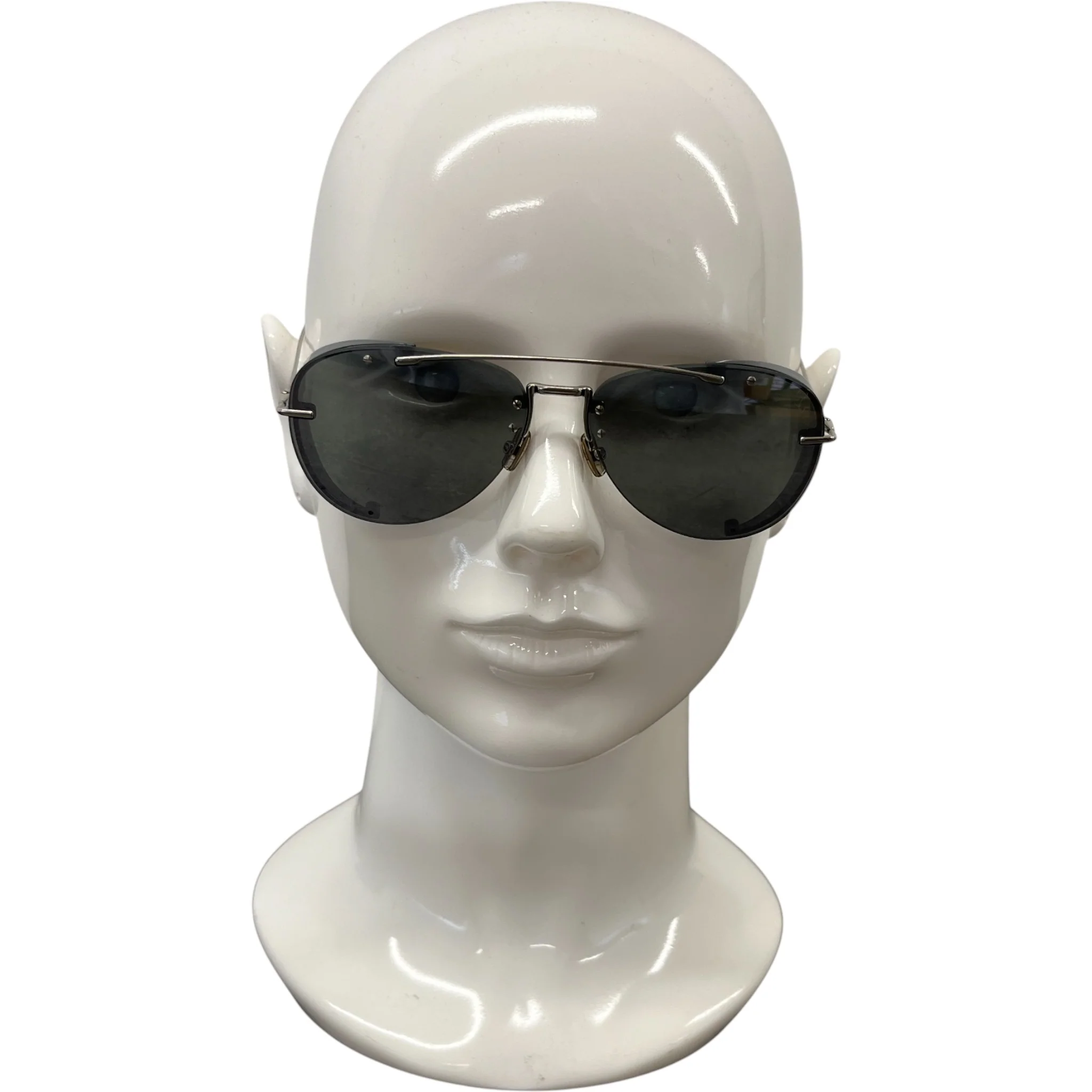 Men's 0102K Aviator Sunglasses Silver - Image 2