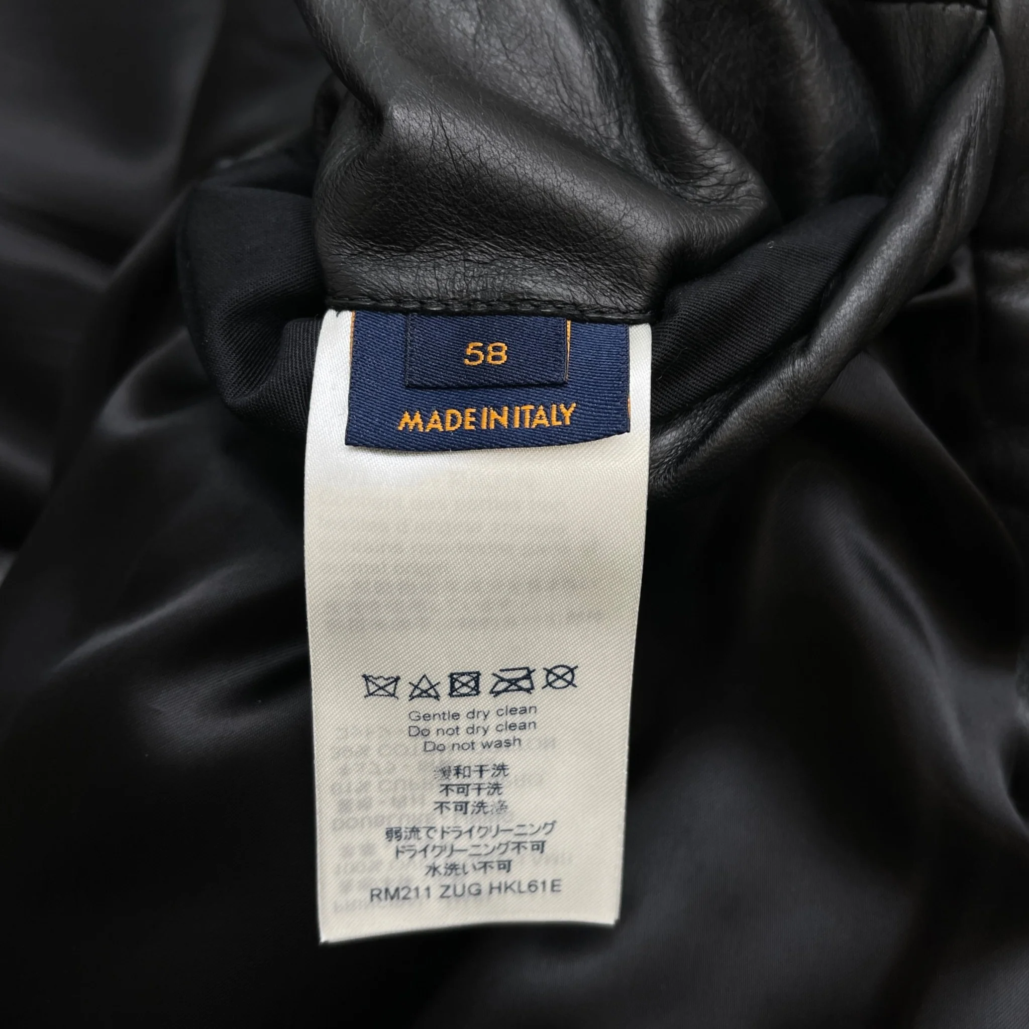 Men's 2021 Lamb Leather Moto Jacket Black Size IT 58 / XXXXL - Image 15