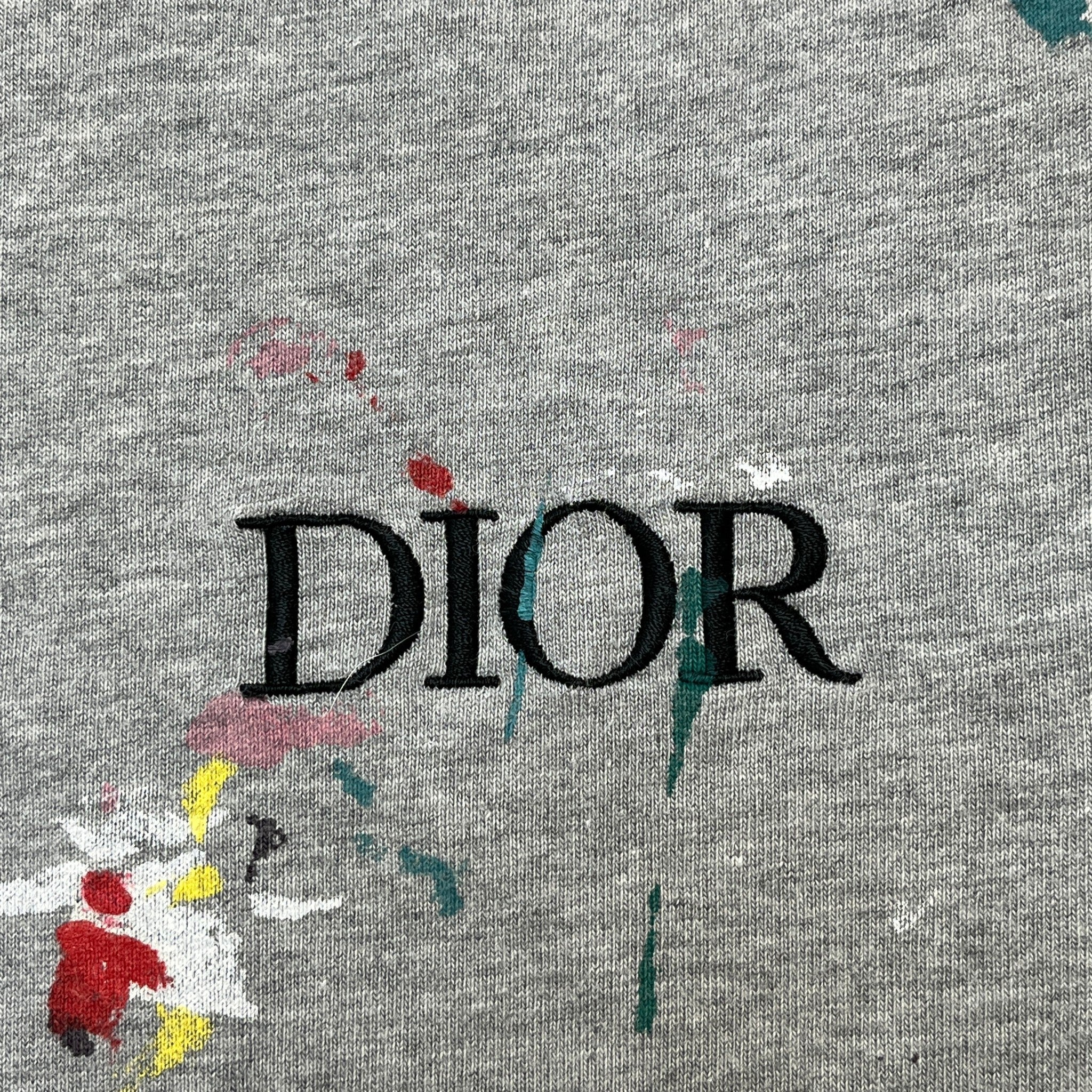 Men's 2021 Paint Splatter T-Shirt Grey Size M - Image 6