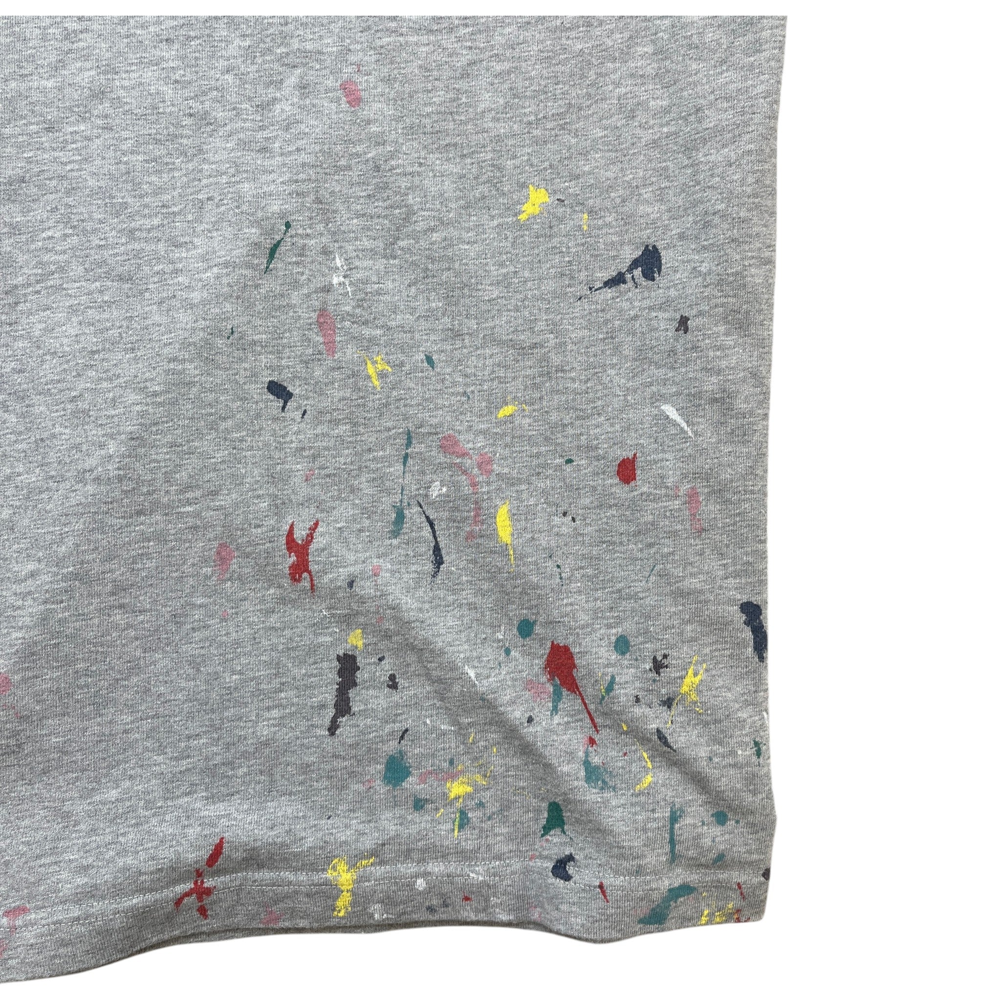 Men's 2021 Paint Splatter T-Shirt Grey Size M - Image 7