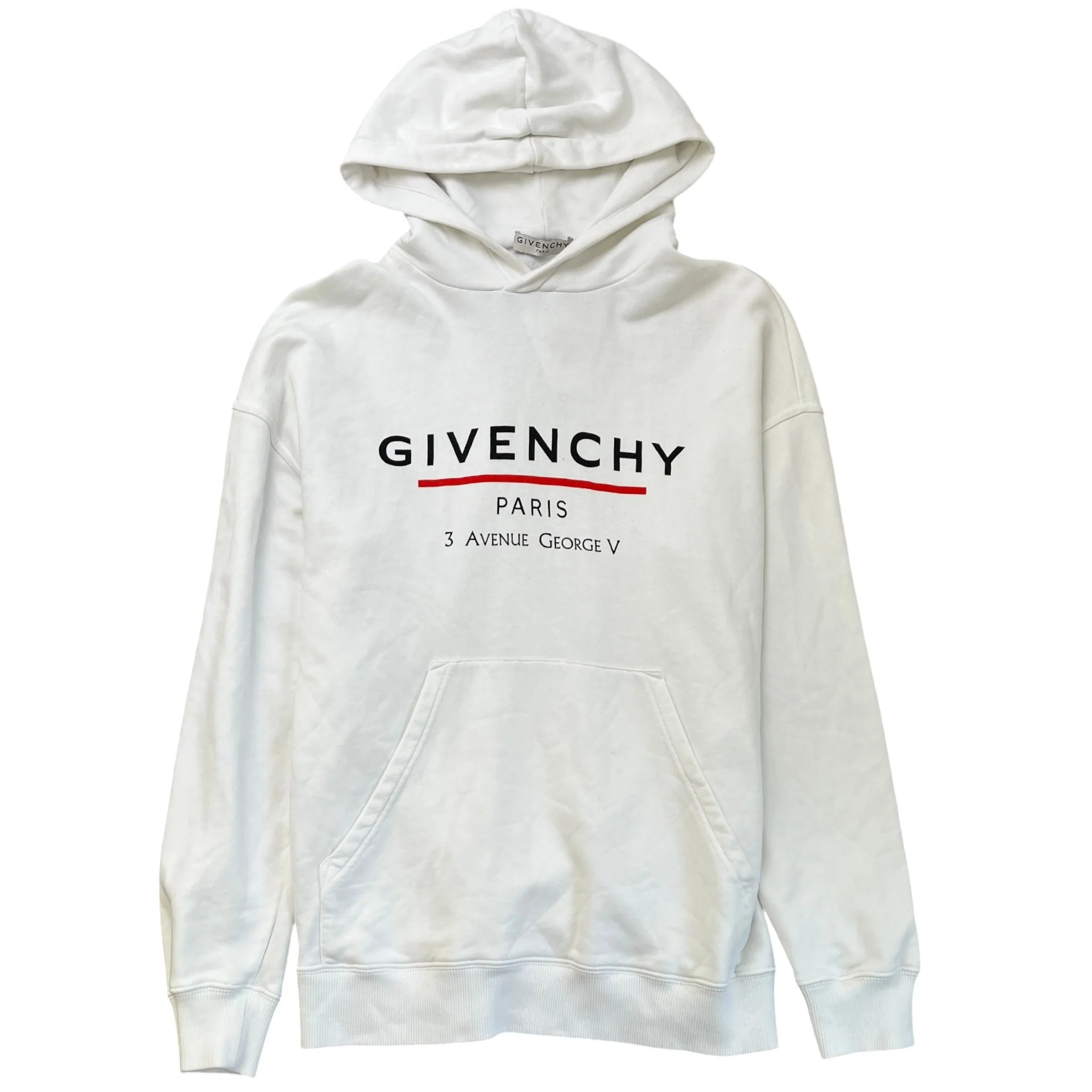 Men's 3 Avenue George V Hoodie White Size S