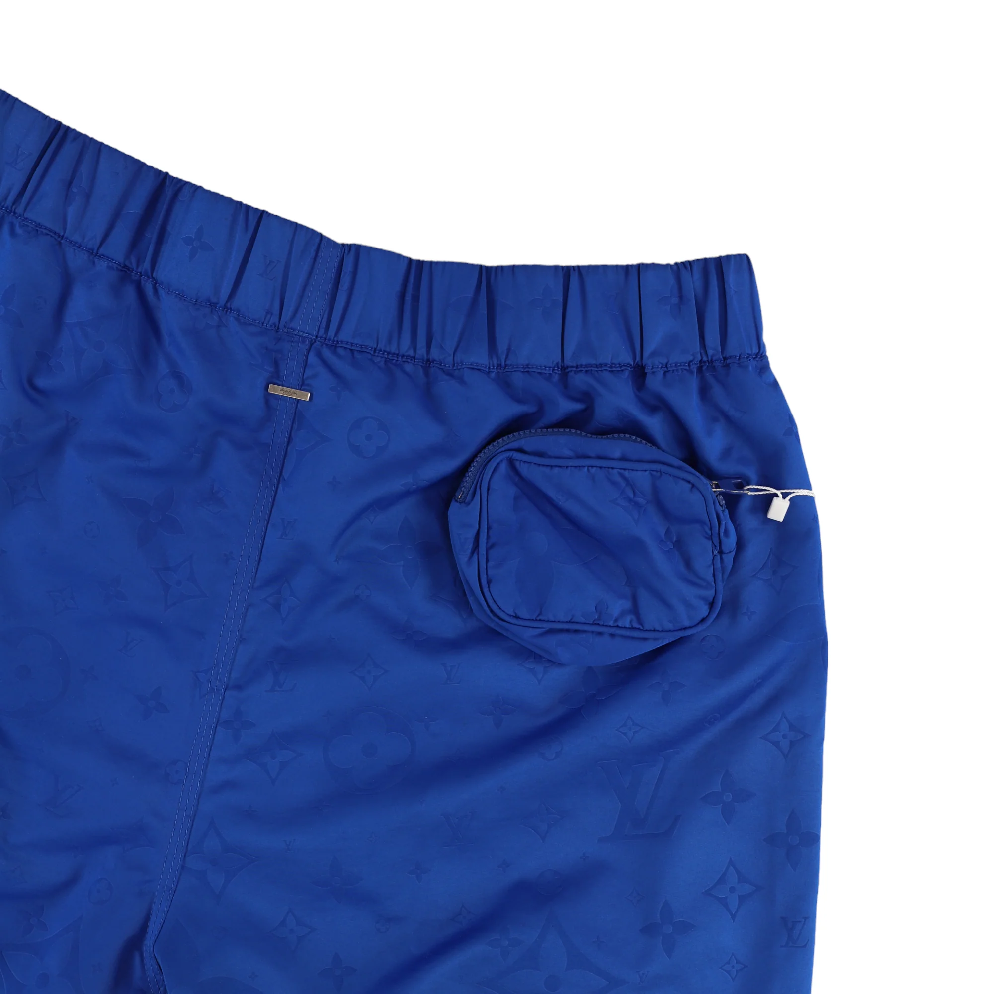 Men's 3D Pocket Monogram Swim Shorts Navy Size S - Image 4