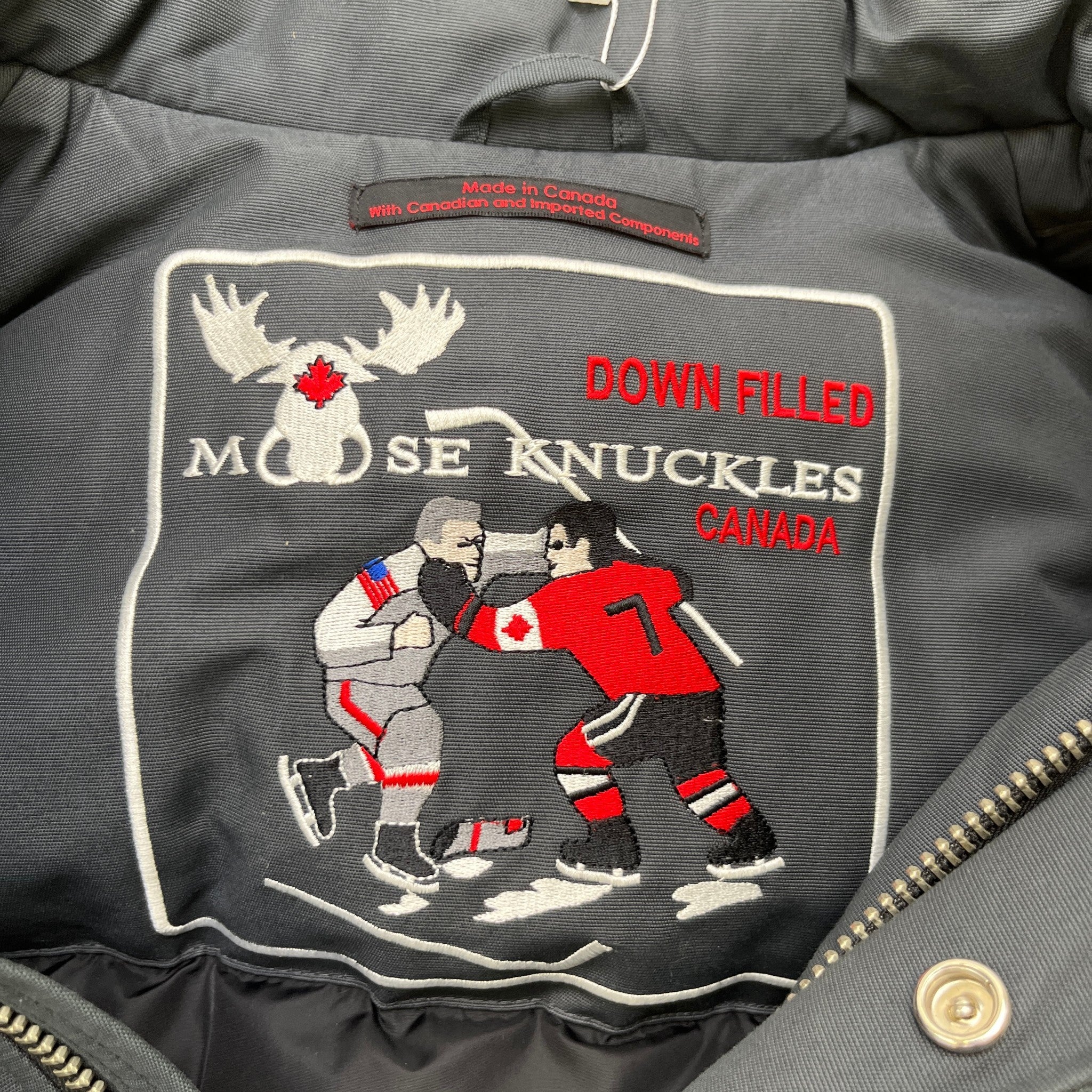 Men's 3Q Down Jacket Grey Size L - Image 6