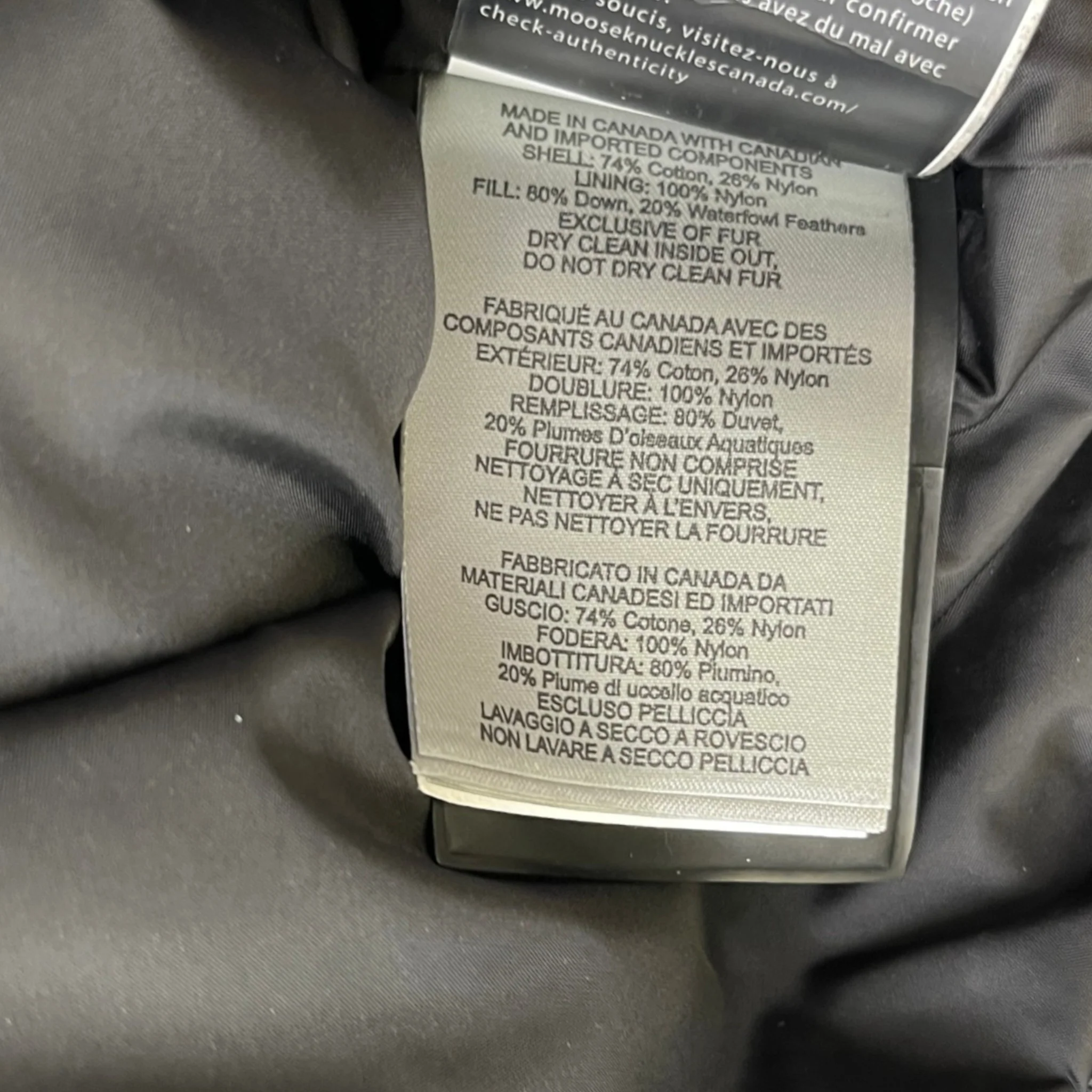 Men's 3Q Down Jacket Grey Size L - Image 7