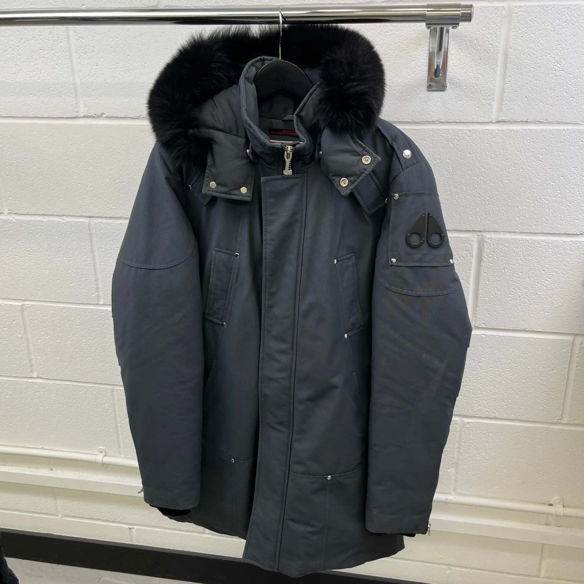Men's 3Q Down Jacket Grey Size L - Image 9