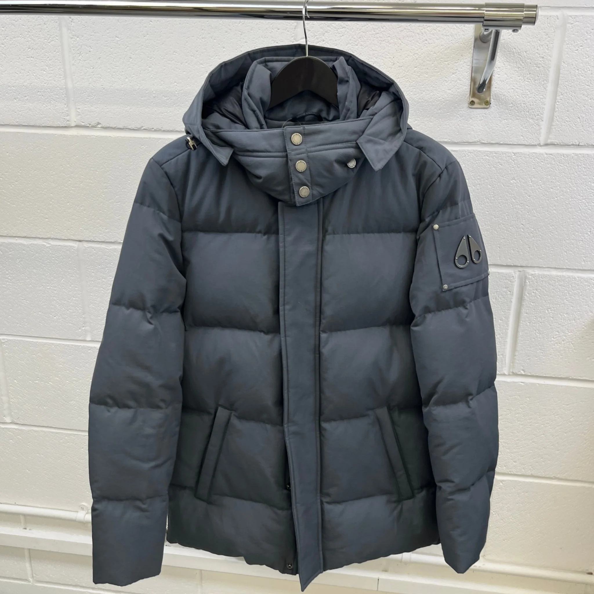 Men's 3Q Down Jacket Grey Size M - Image 10
