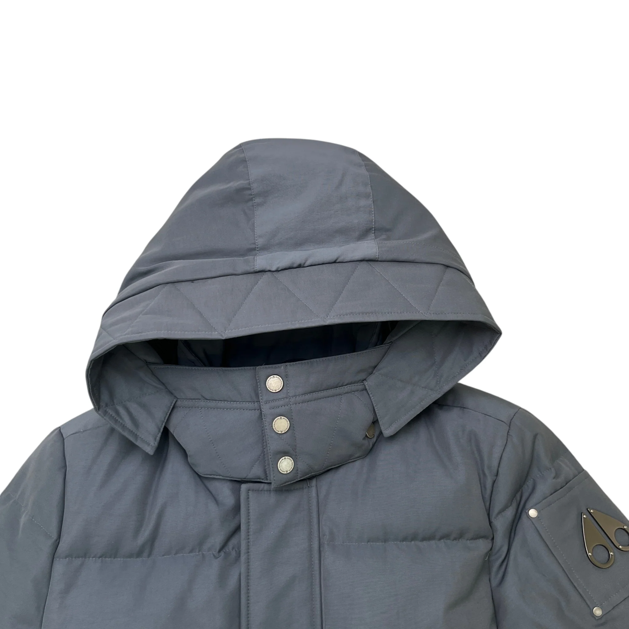 Men's 3Q Down Jacket Grey Size M - Image 6