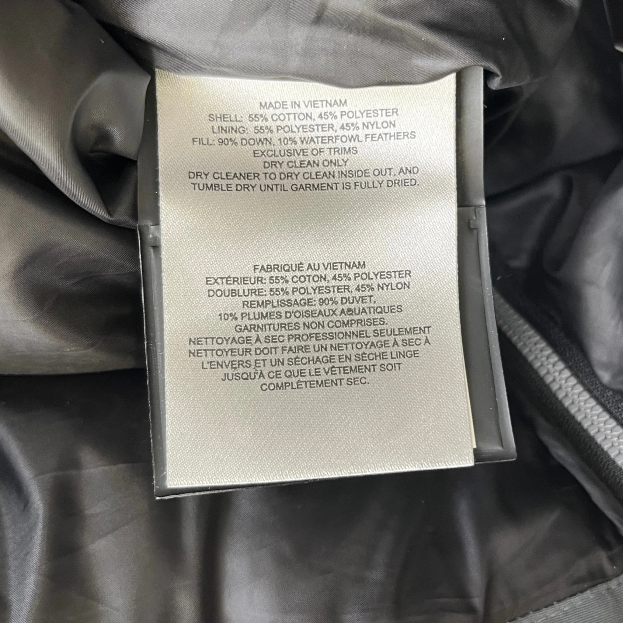 Men's 3Q Down Jacket Grey Size M - Image 8