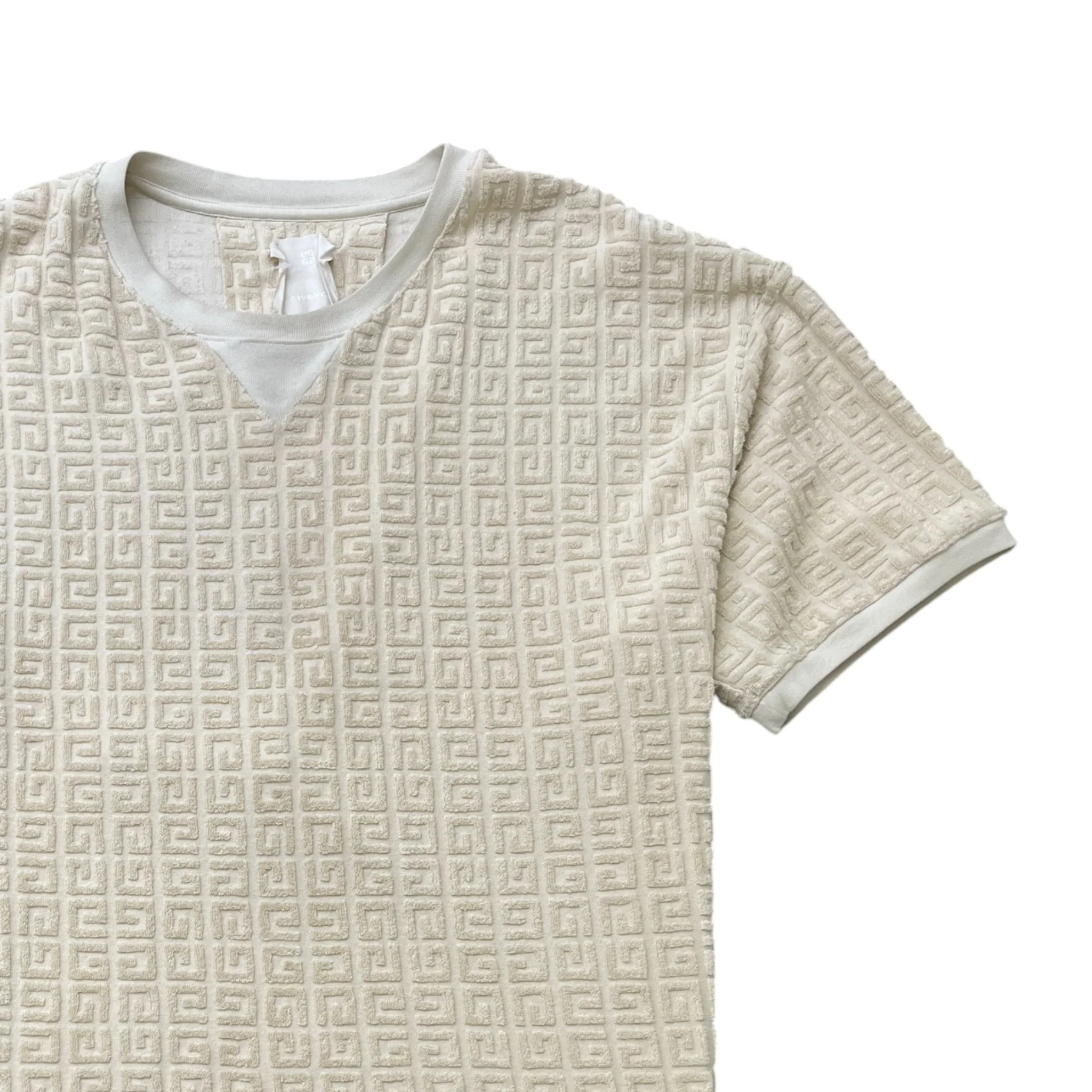 Men's 4G Embroidered Logo T-Shirt Beige Size M - Image 3