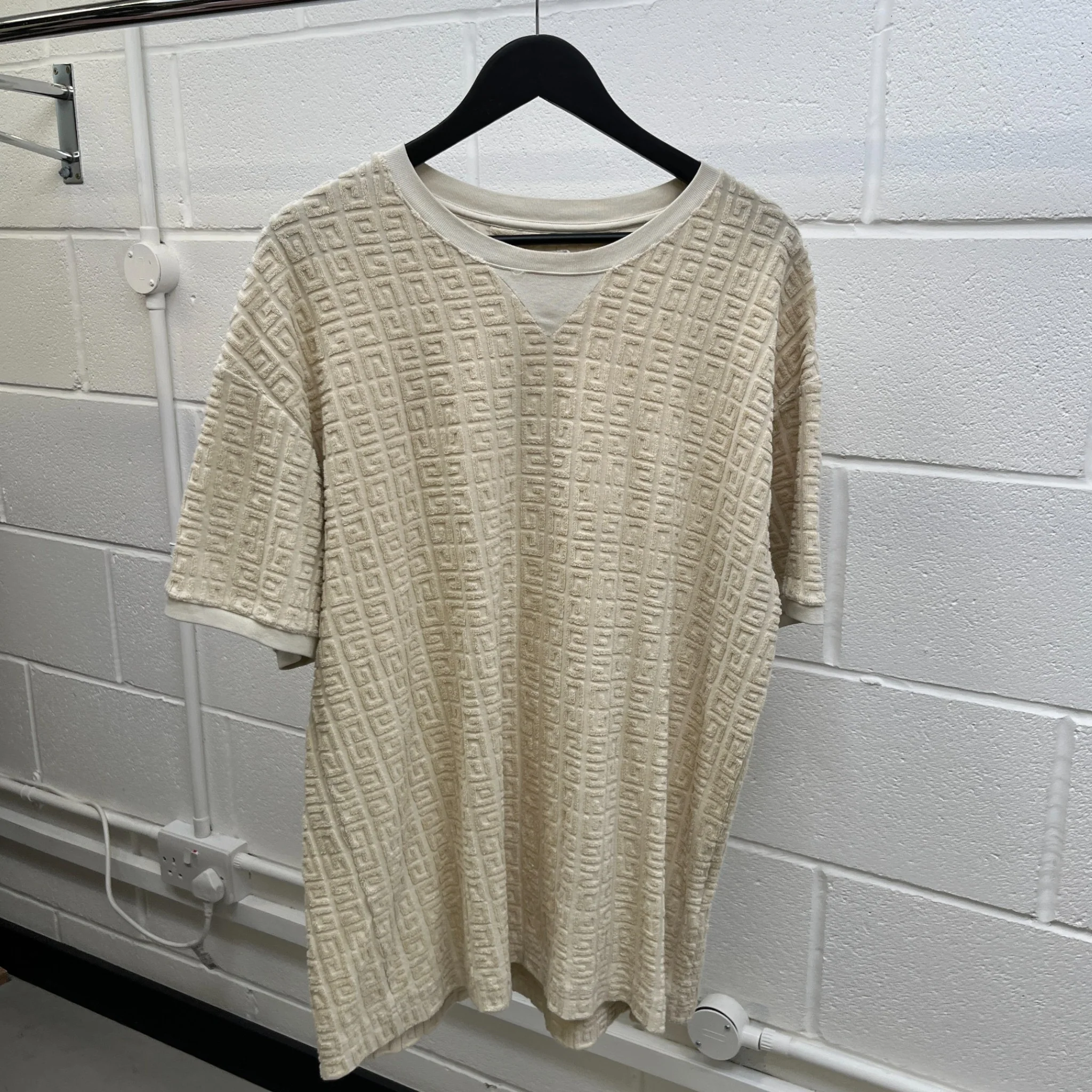 Men's 4G Embroidered Logo T-Shirt Beige Size M - Image 8