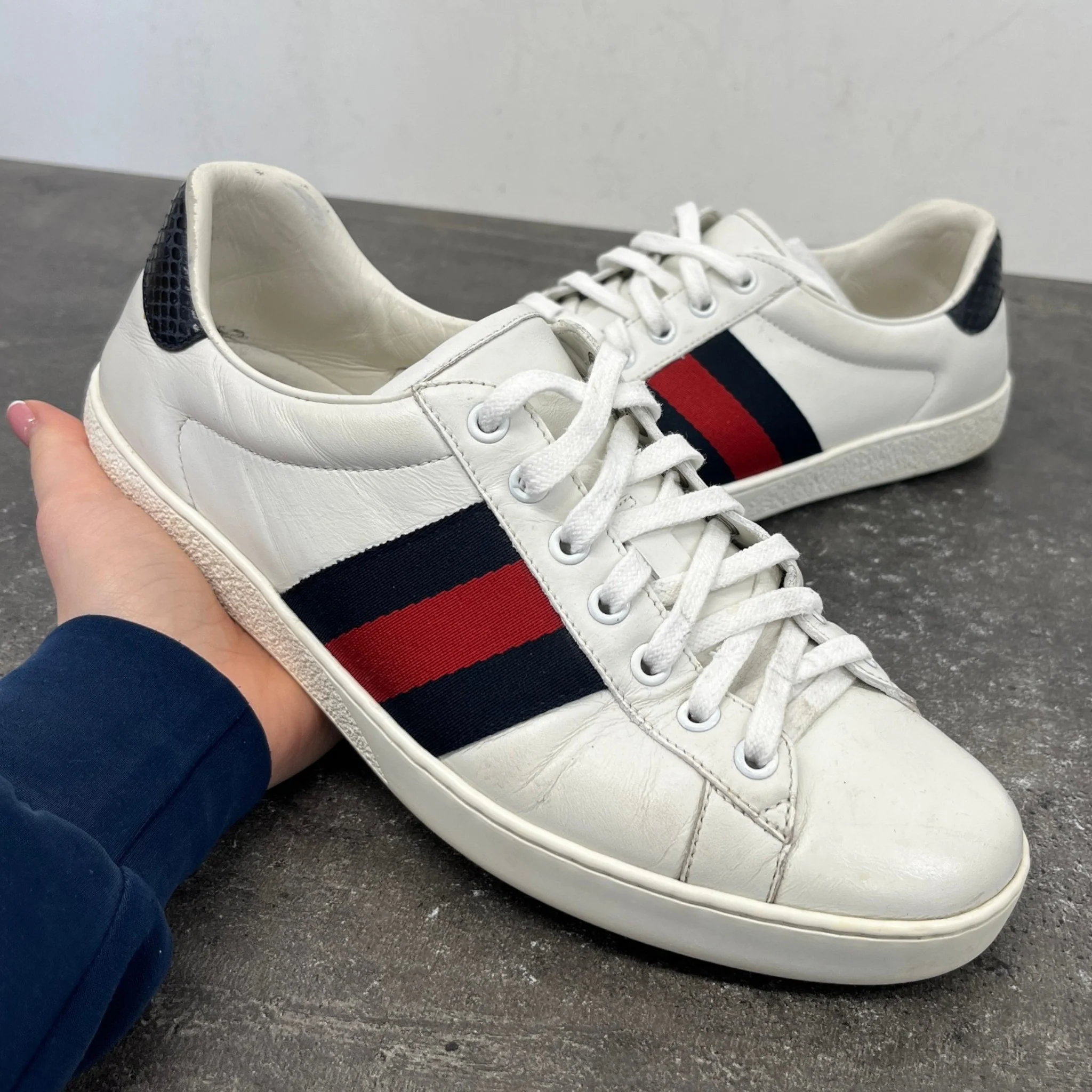 Men's Ace Low Trainers White Size EU 41 / UK 7 - Image 13
