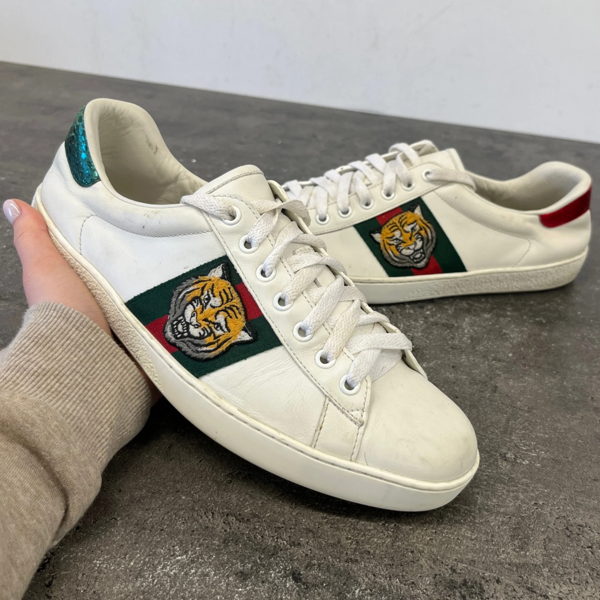 Men's Ace Low Trainers White Size EU 41 / UK 7 - Image 12