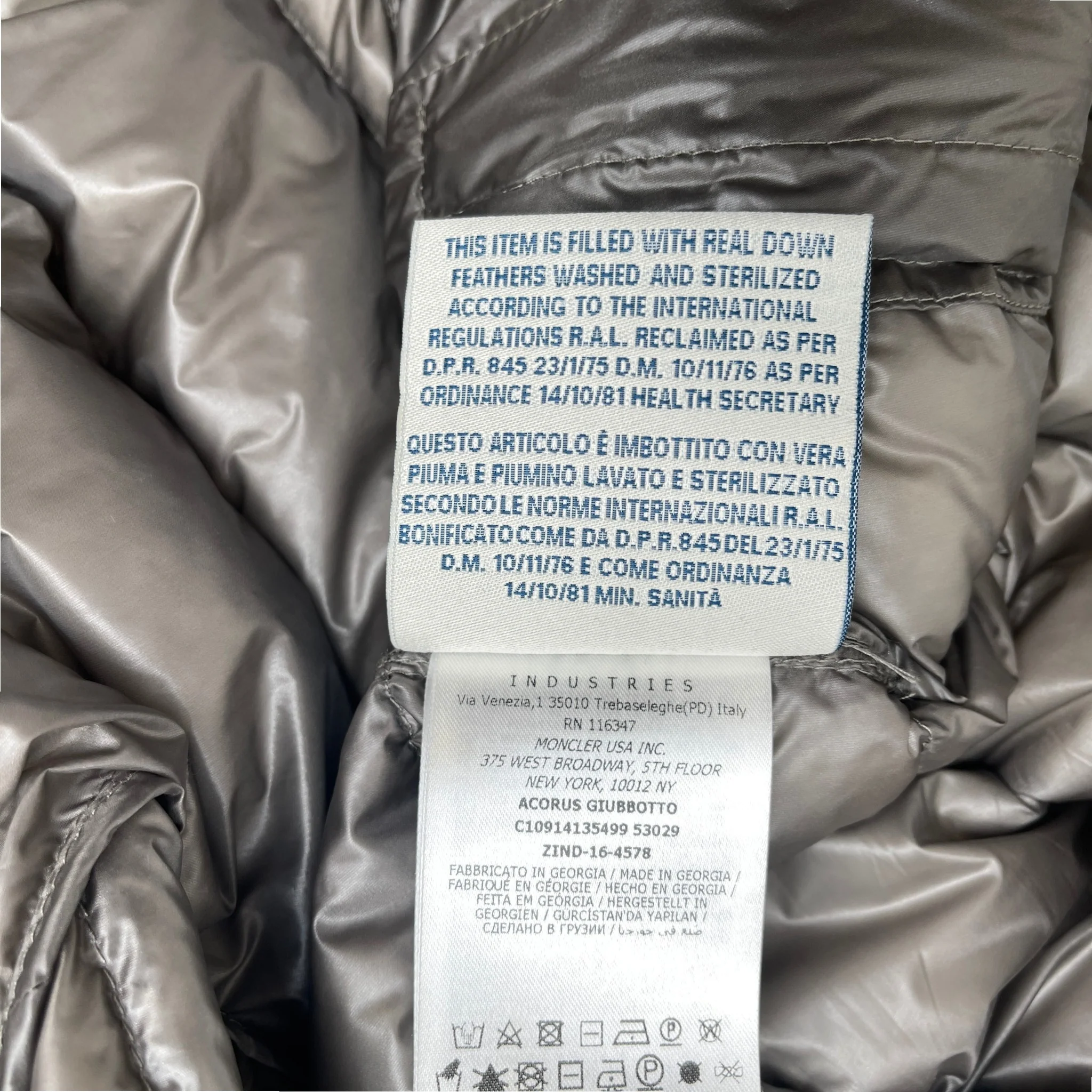 Men's Acorus Down Jacket Grey Size 4 / XL - Image 11