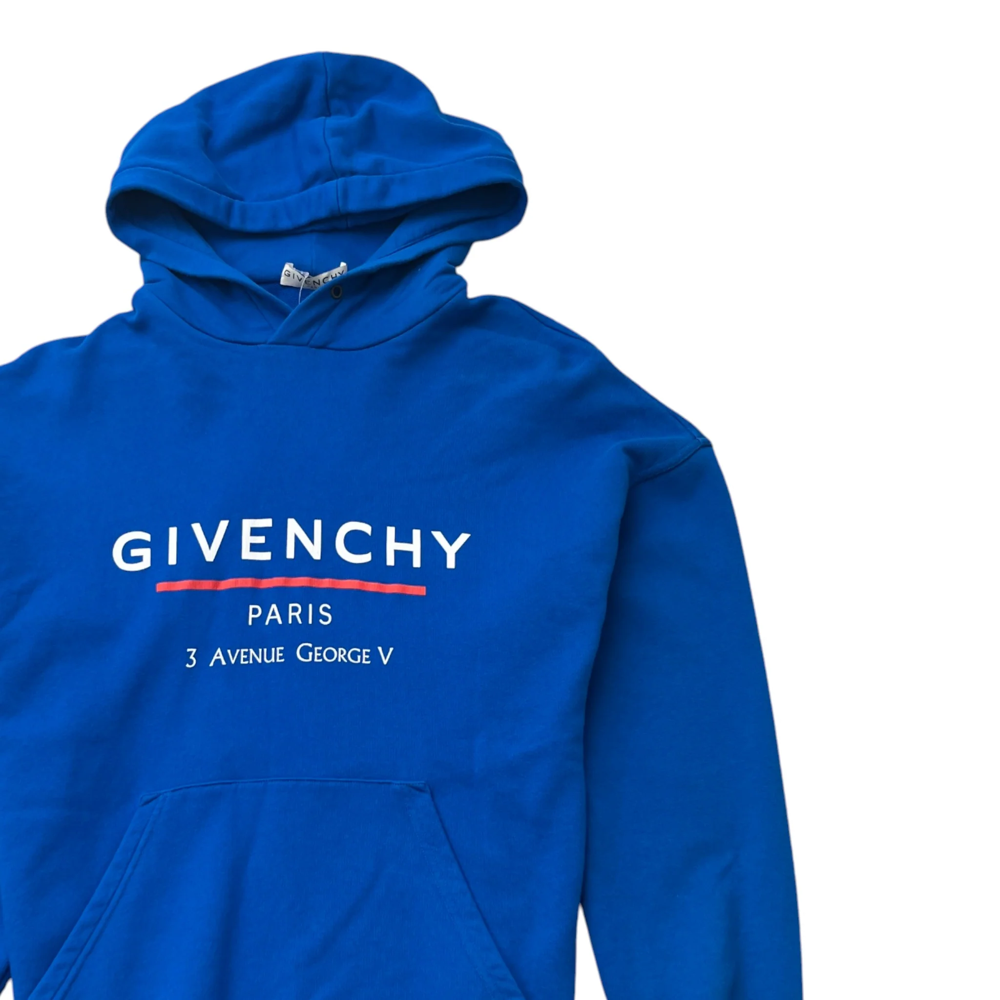 Men's Address Logo Hoodie Blue Size S - Image 3