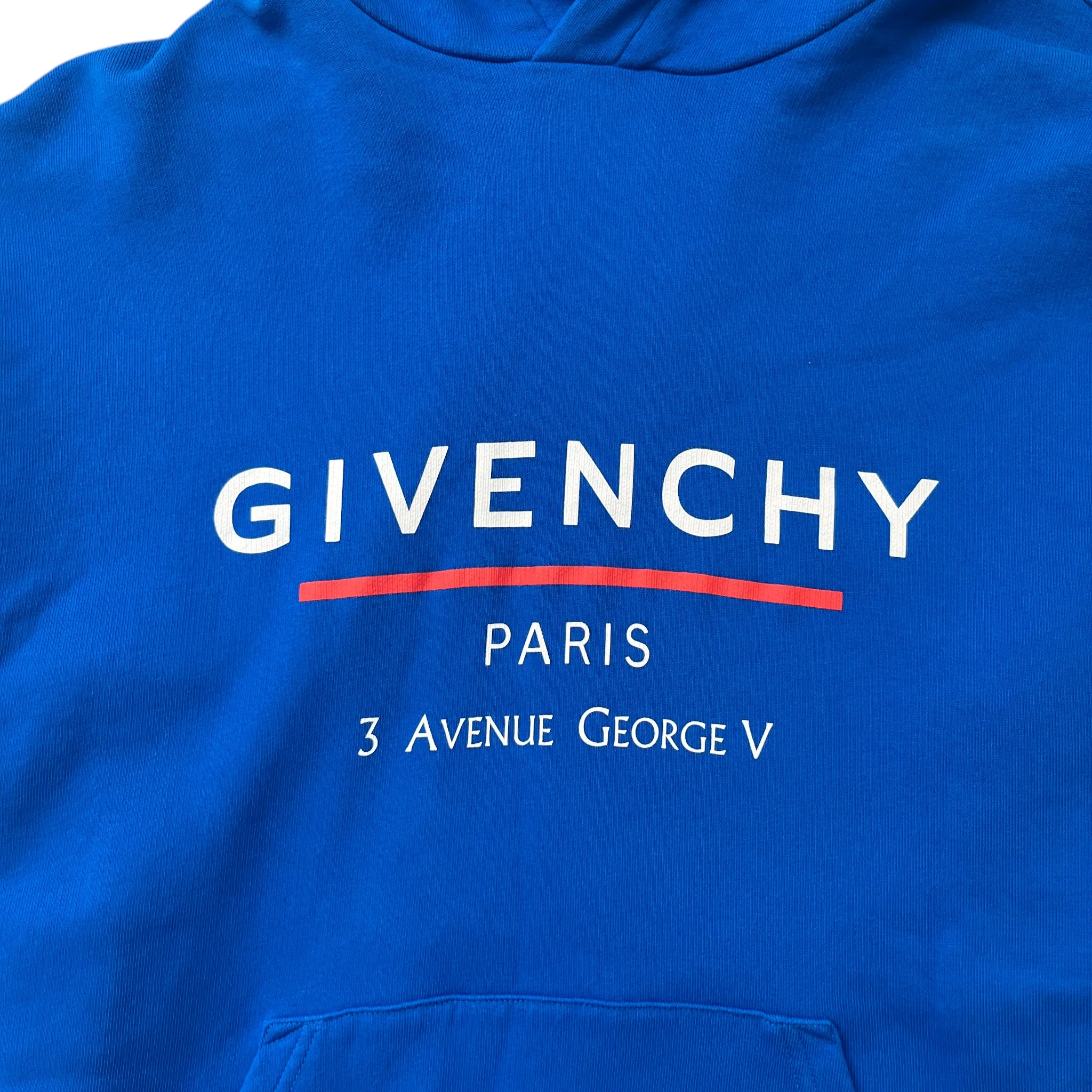 Men's Address Logo Hoodie Blue Size S - Image 5