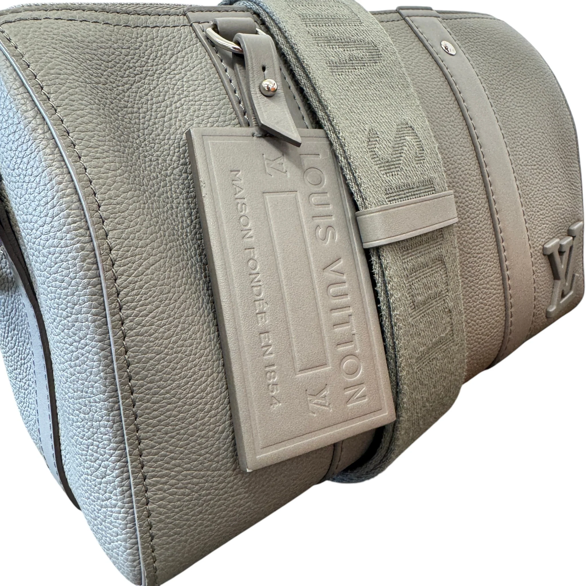 Men's Aerogram City Keepall Crossbody Bag Grey - Image 5
