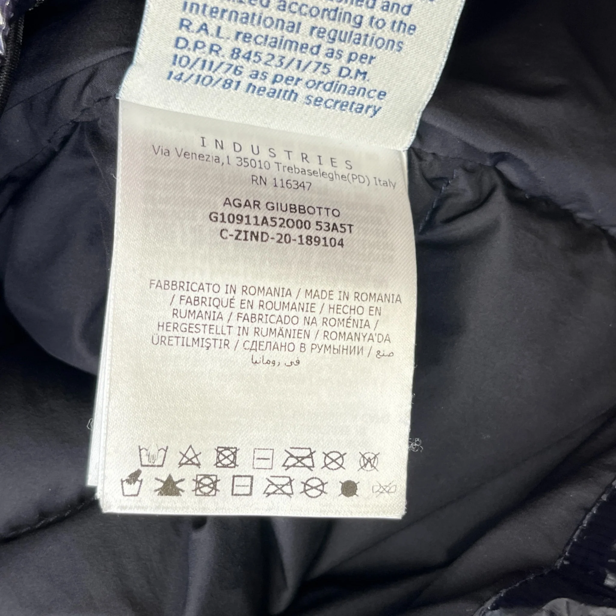 Men's Agar Down Jacket Navy Size 3 / L - Image 11