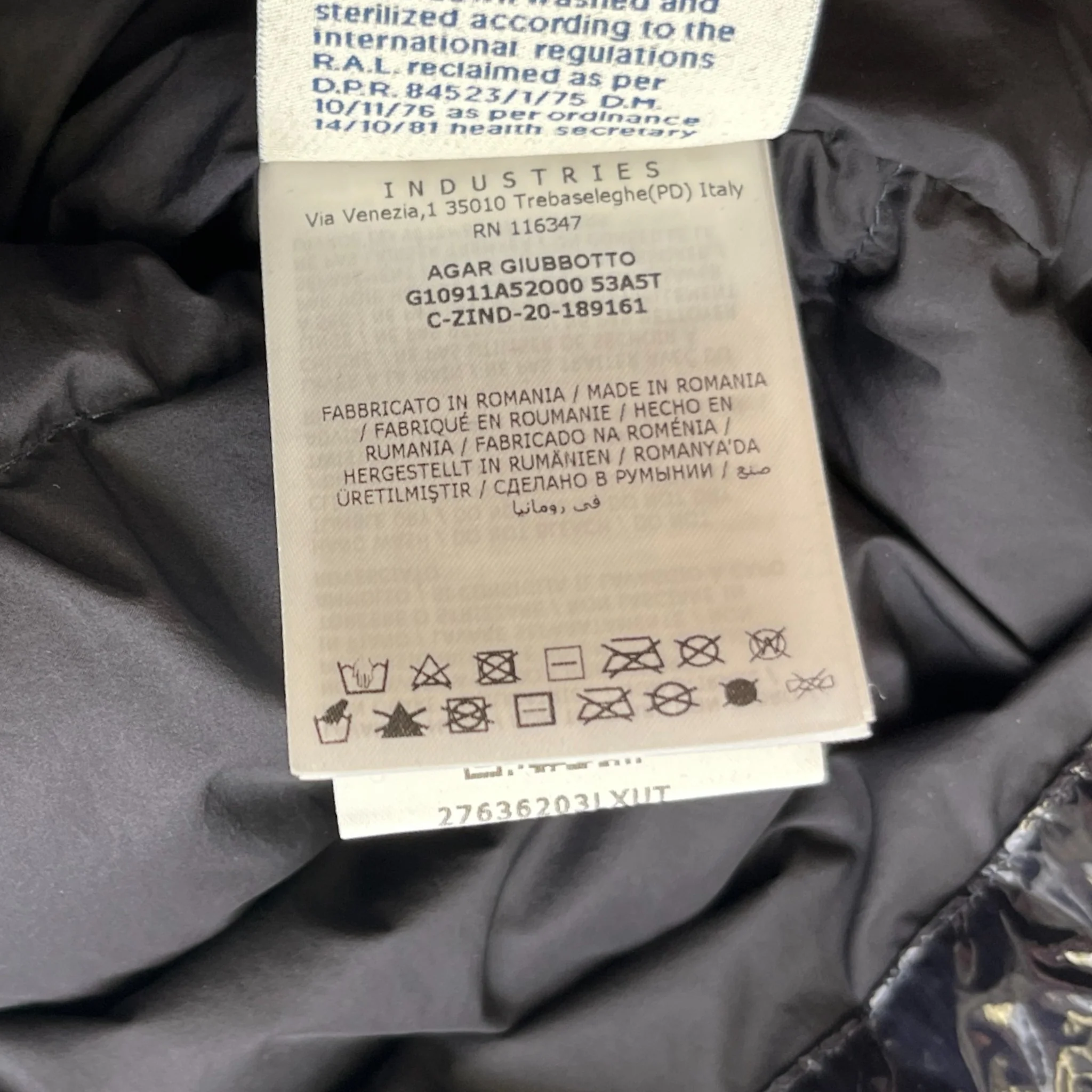 Men's Agar Down Jacket Navy Size 6 / XXXL - Image 9