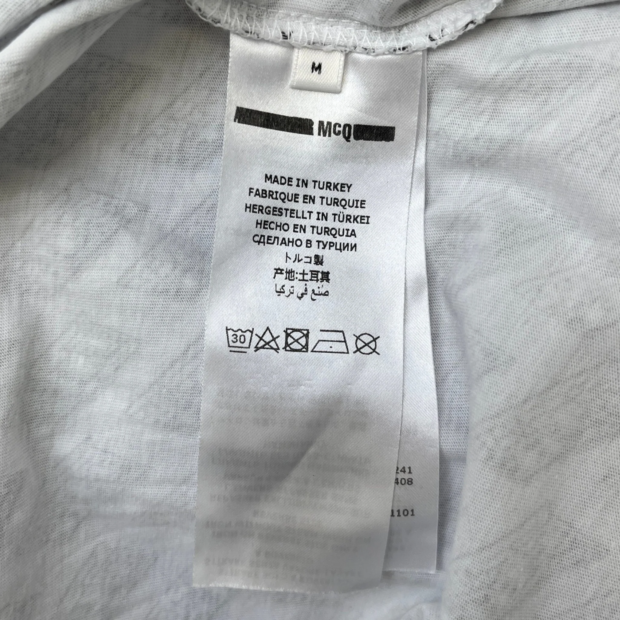 Men's All Over Logo T-Shirt White Size M - Image 7