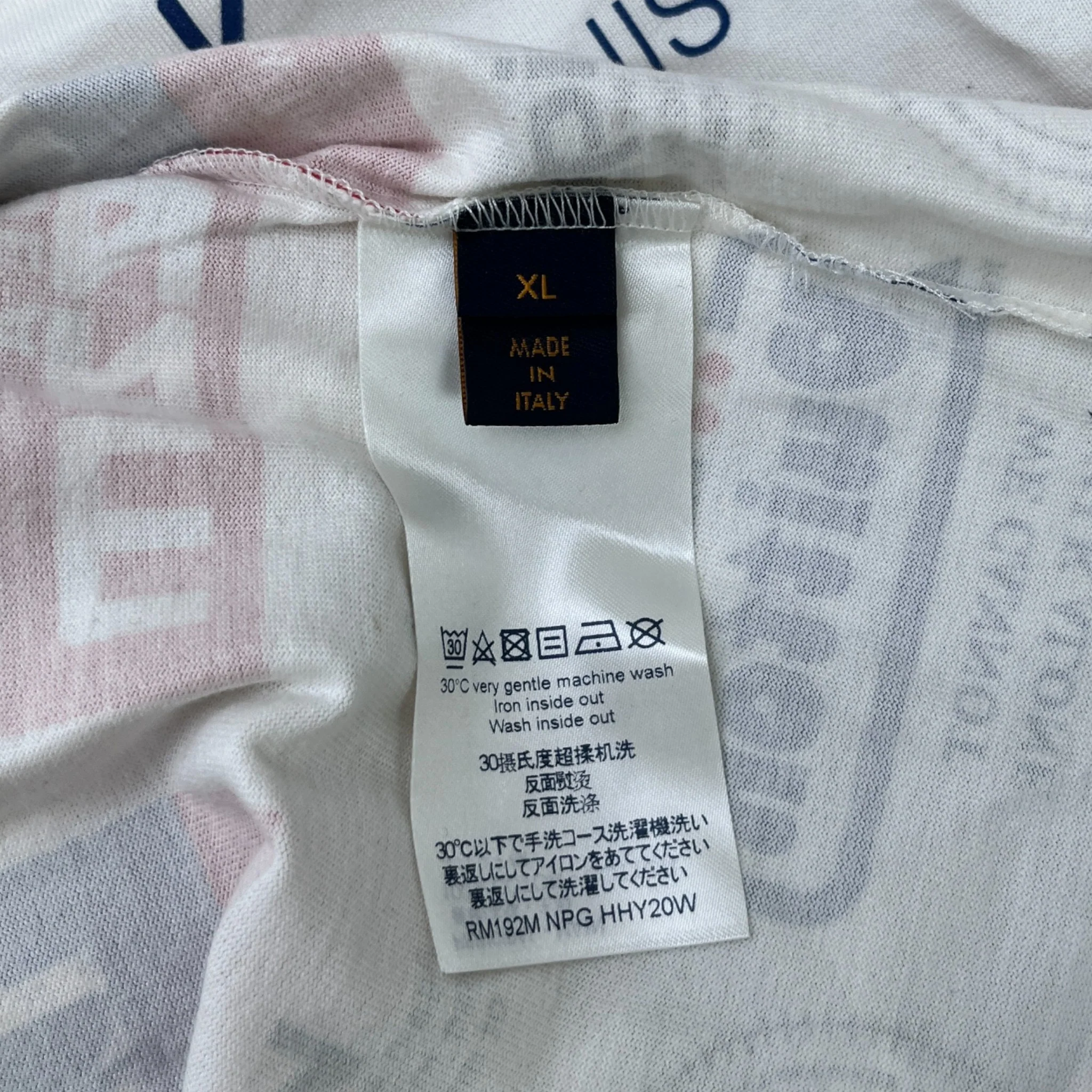 Men's Allover Logo T-Shirt White Size XL - Image 7