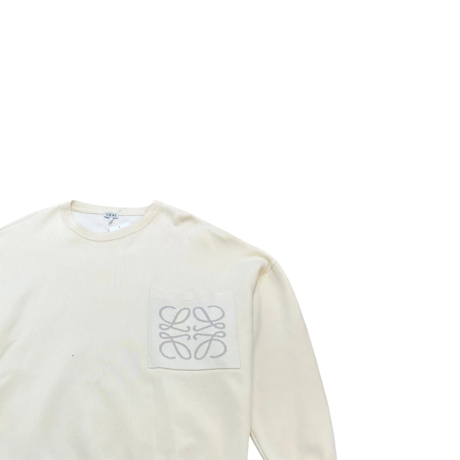 Men's Anagram Pocket Jumper Beige Size XL - Image 3