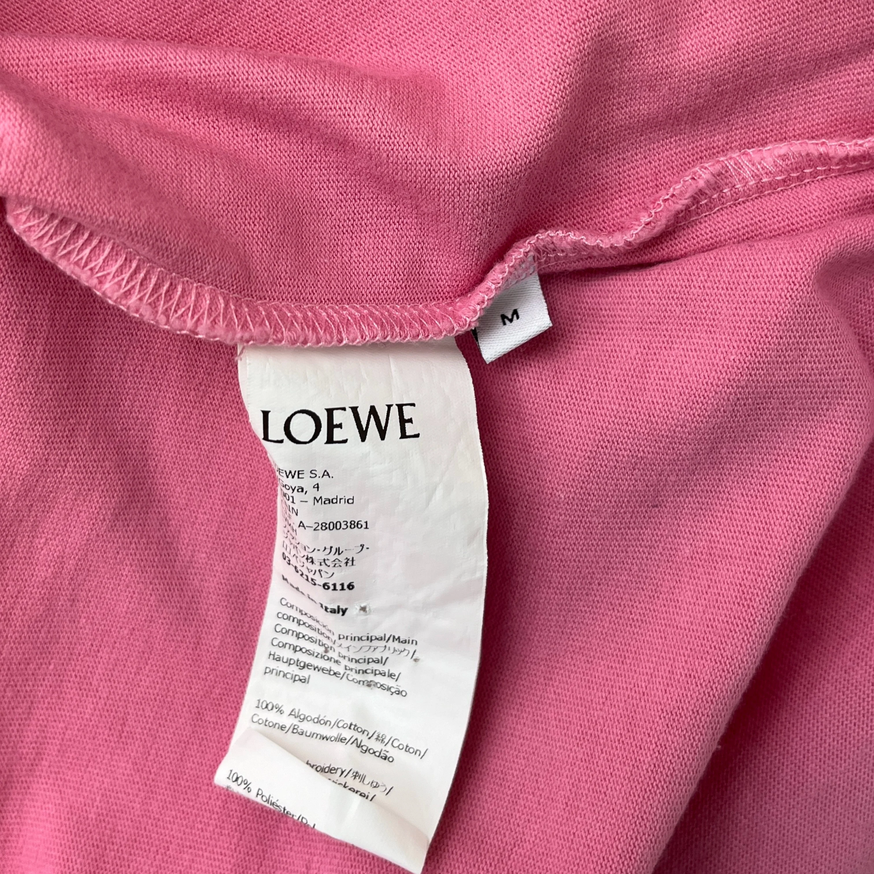 Men's Anagram T-Shirt Pink Size M - Image 6