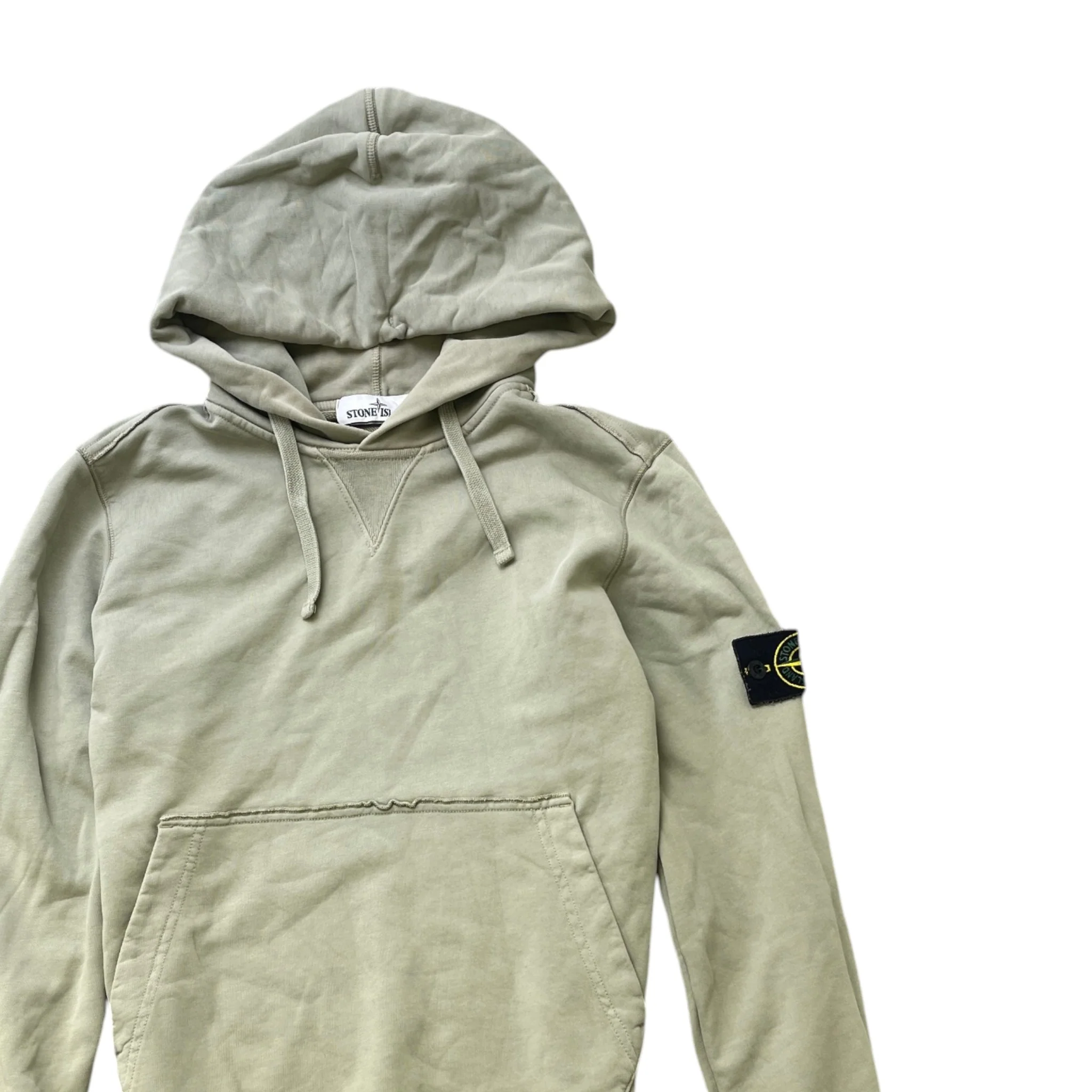 Men's Applique Logo Hoodie Green Size S - Image 3