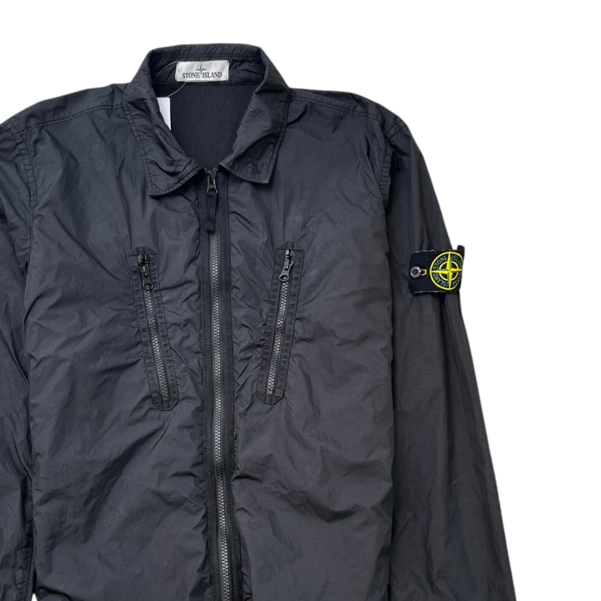 Men's Applique Logo Jacket Black Size M - Image 3