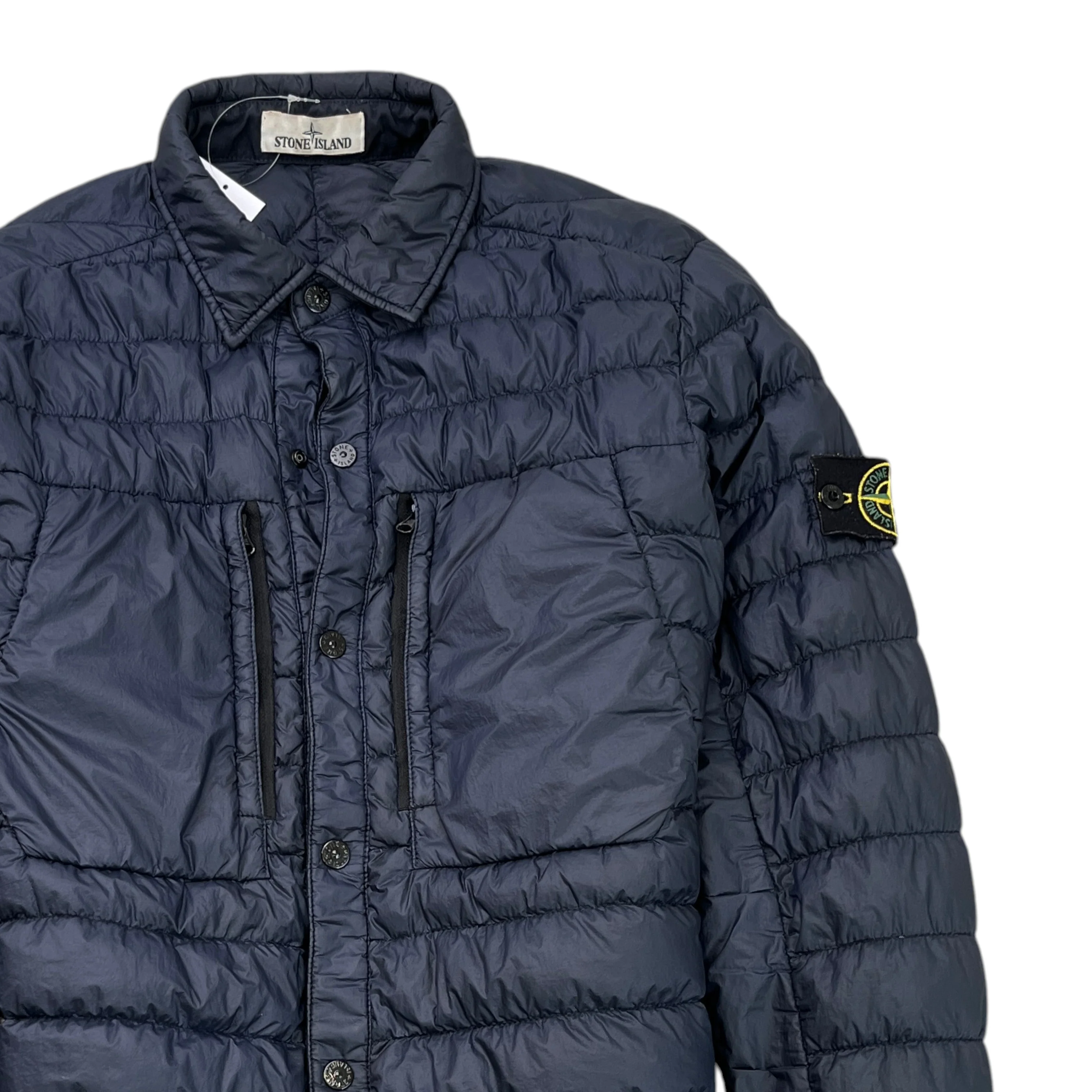 Men's Applique Logo Jacket Navy Size M - Image 3