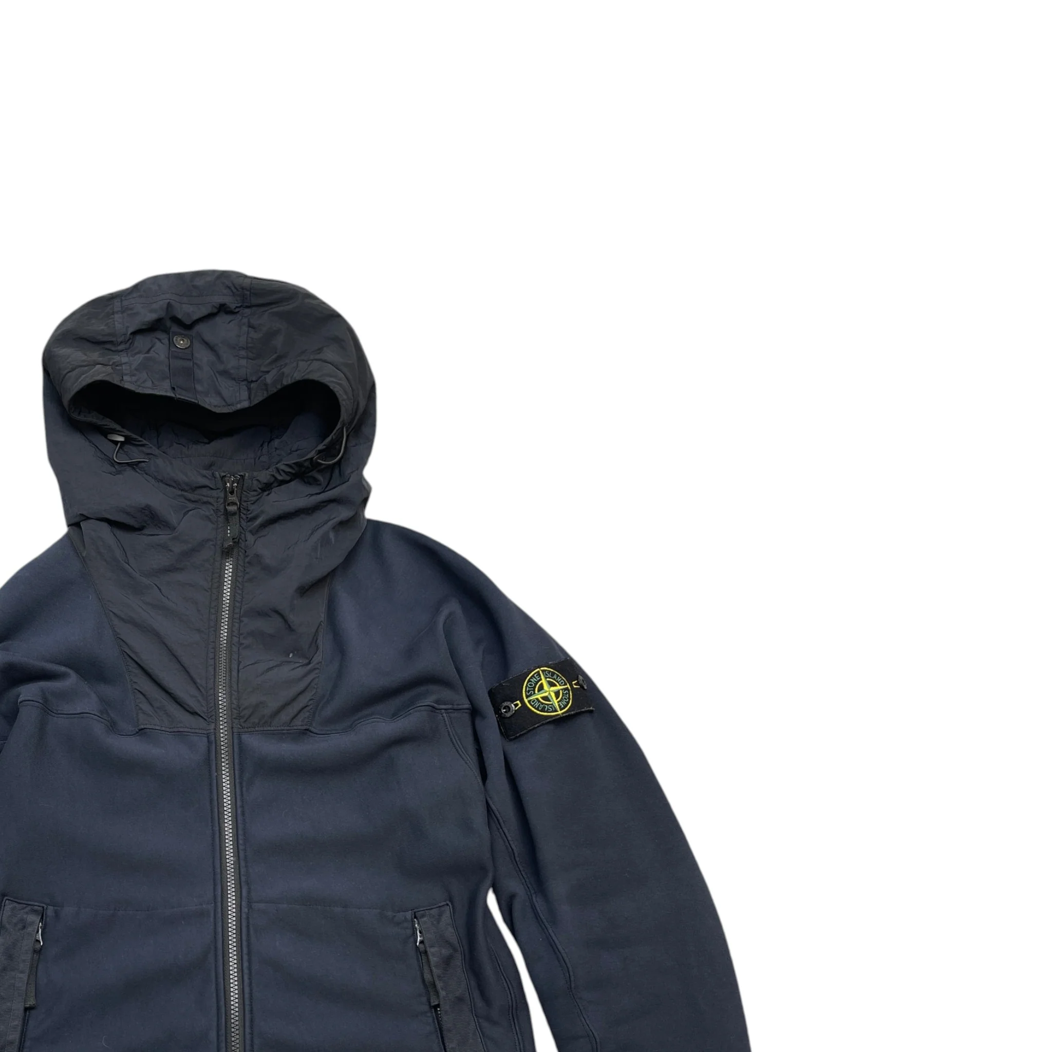 Men's Applique Logo Jacket Navy Size S - Image 3