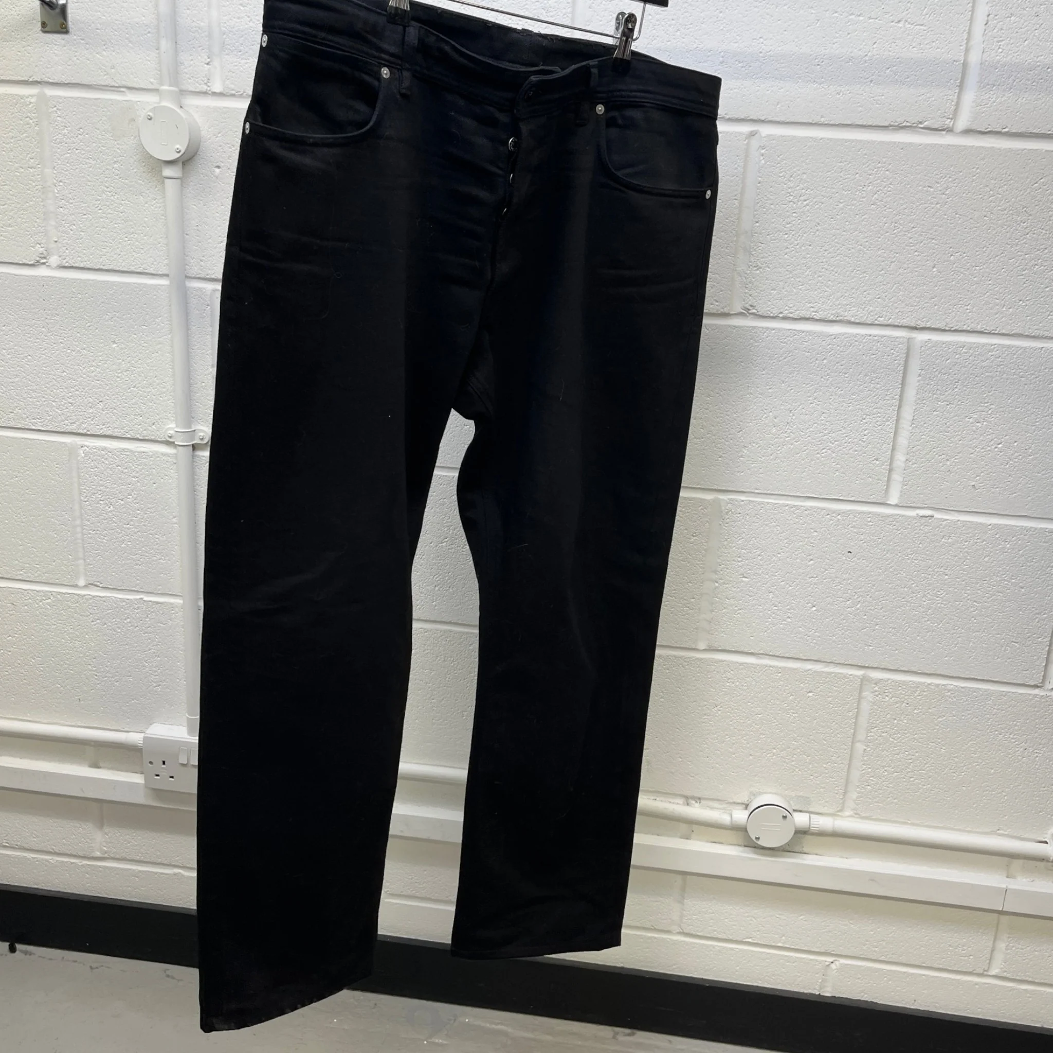 Men's Applique Logo Jeans Black Size Waist 40" - Image 8