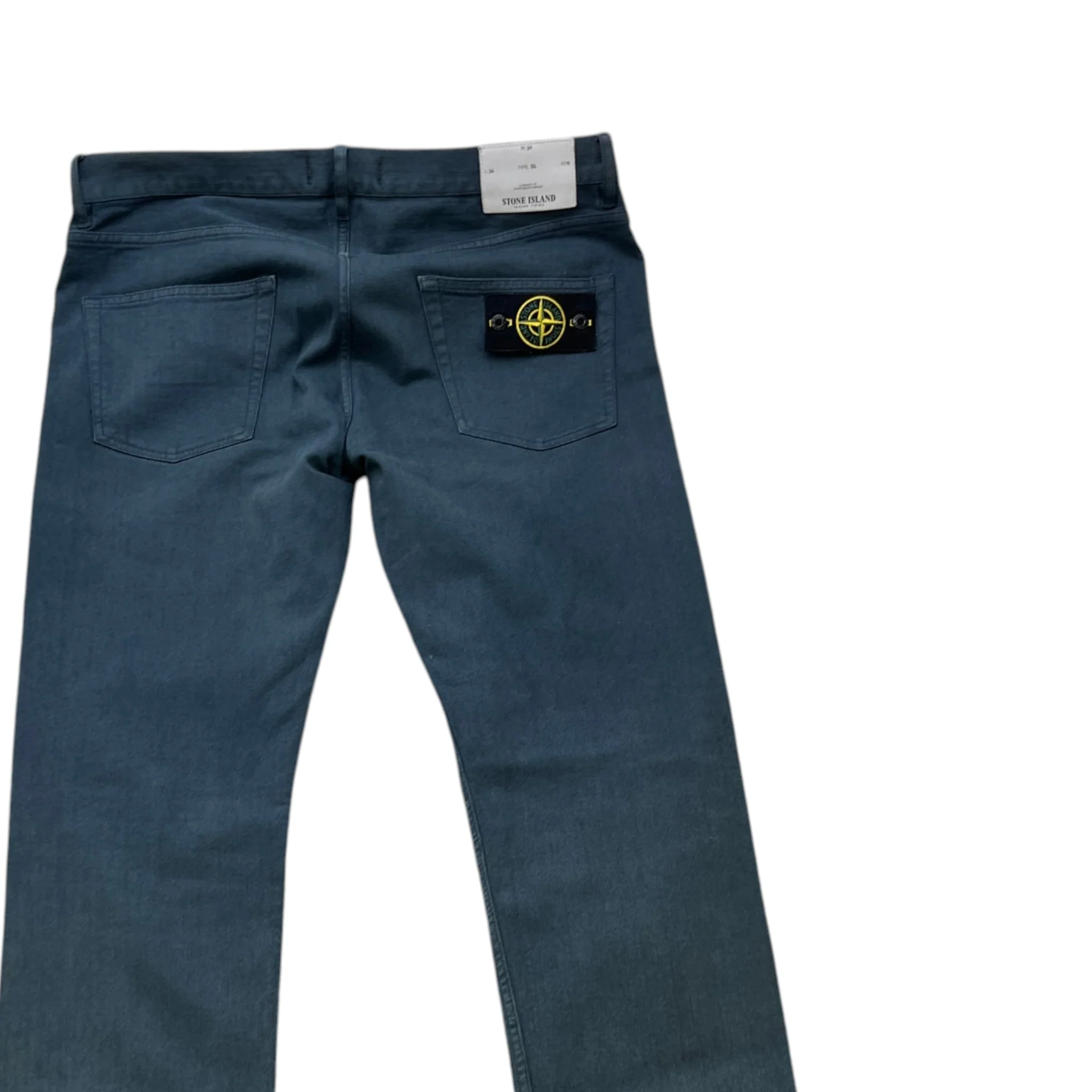 Men's Applique Logo Jeans Blue Size Waist 34" - Image 4