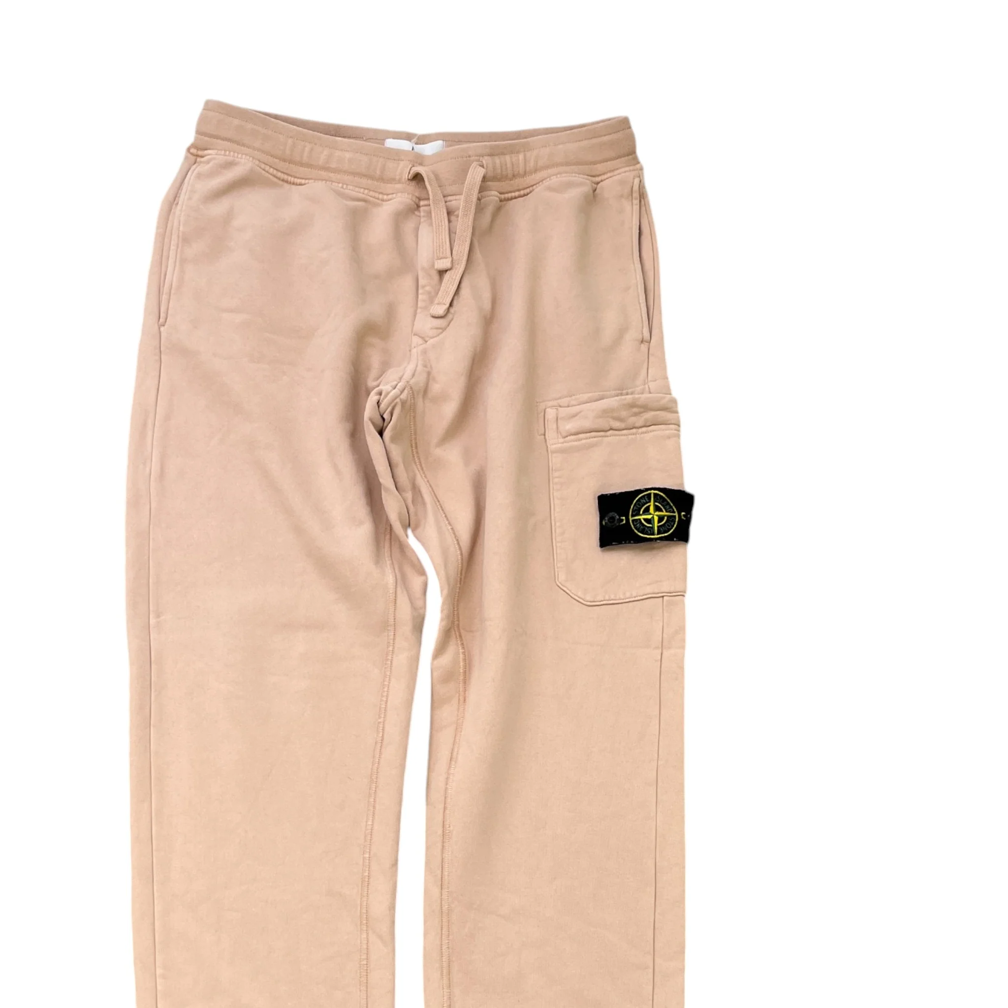 Men's Applique Logo Joggers Beige Size M - Image 3