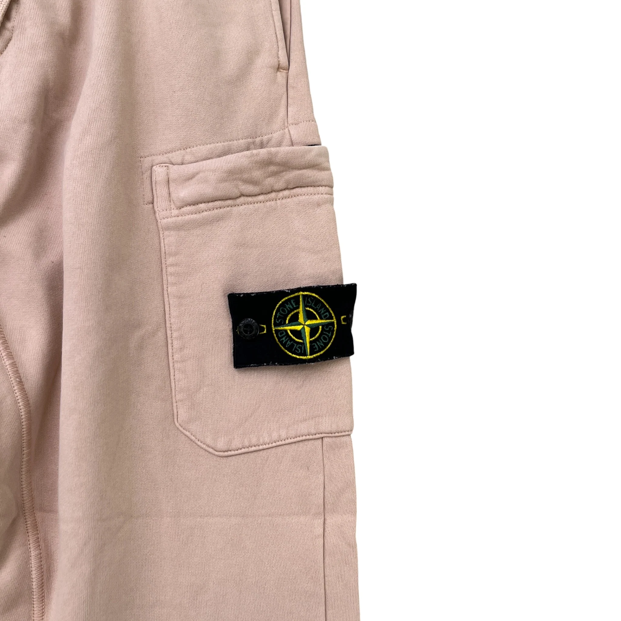 Men's Applique Logo Joggers Beige Size M - Image 5