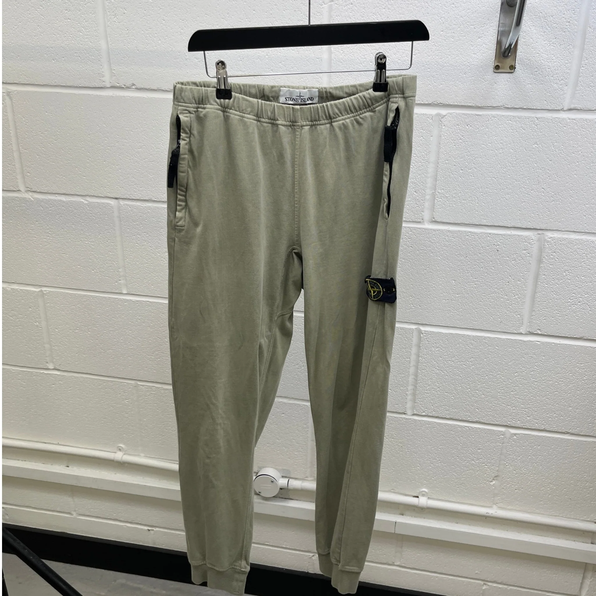 Men's Applique Logo Joggers Green Size S - Image 8