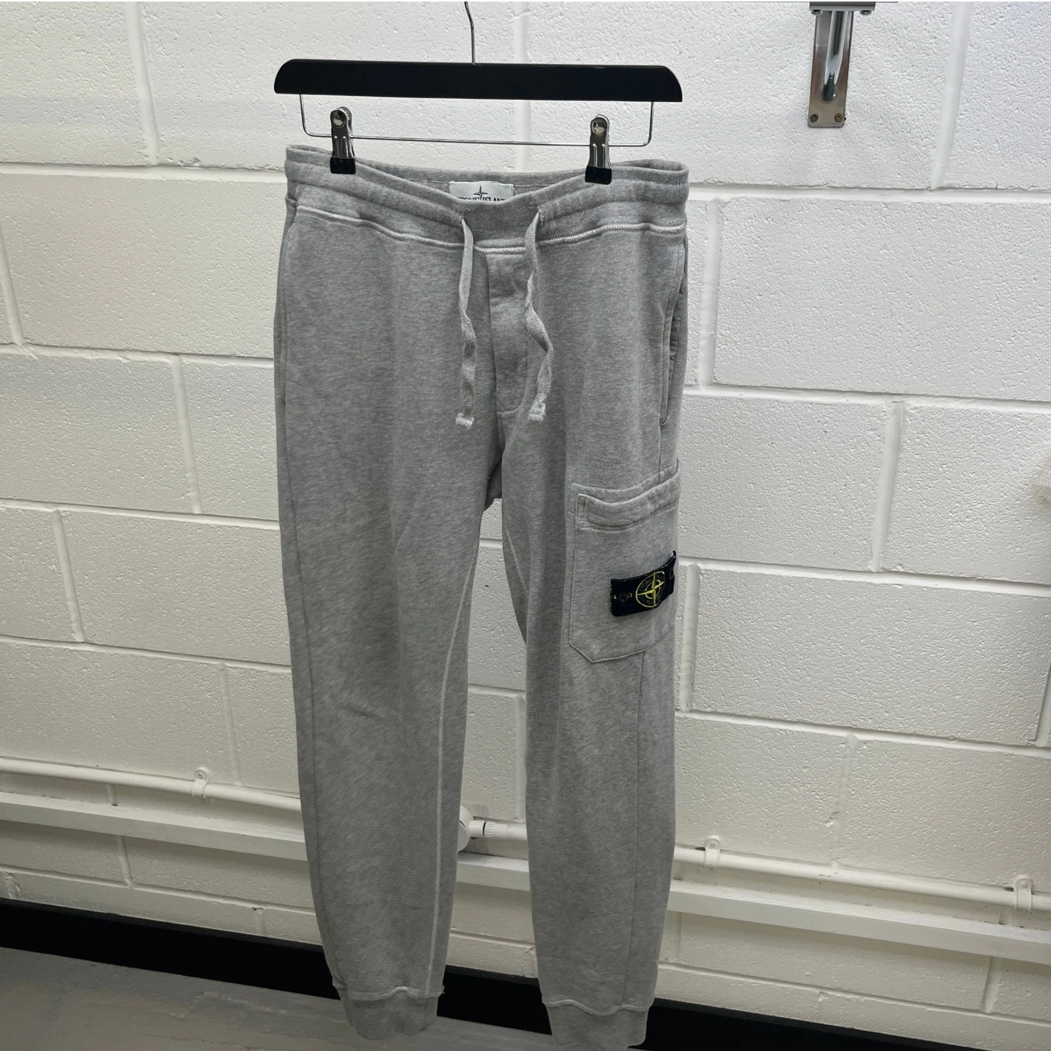 Men's Applique Logo Joggers Grey Size S - Image 8