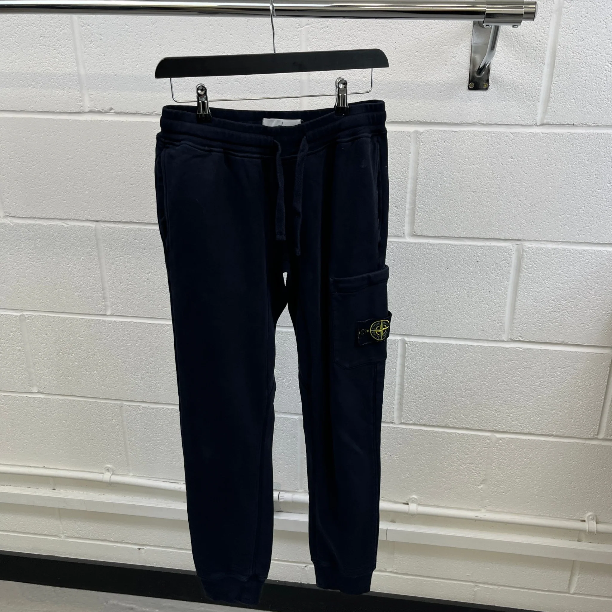Men's Applique Logo Joggers Navy Size S - Image 8