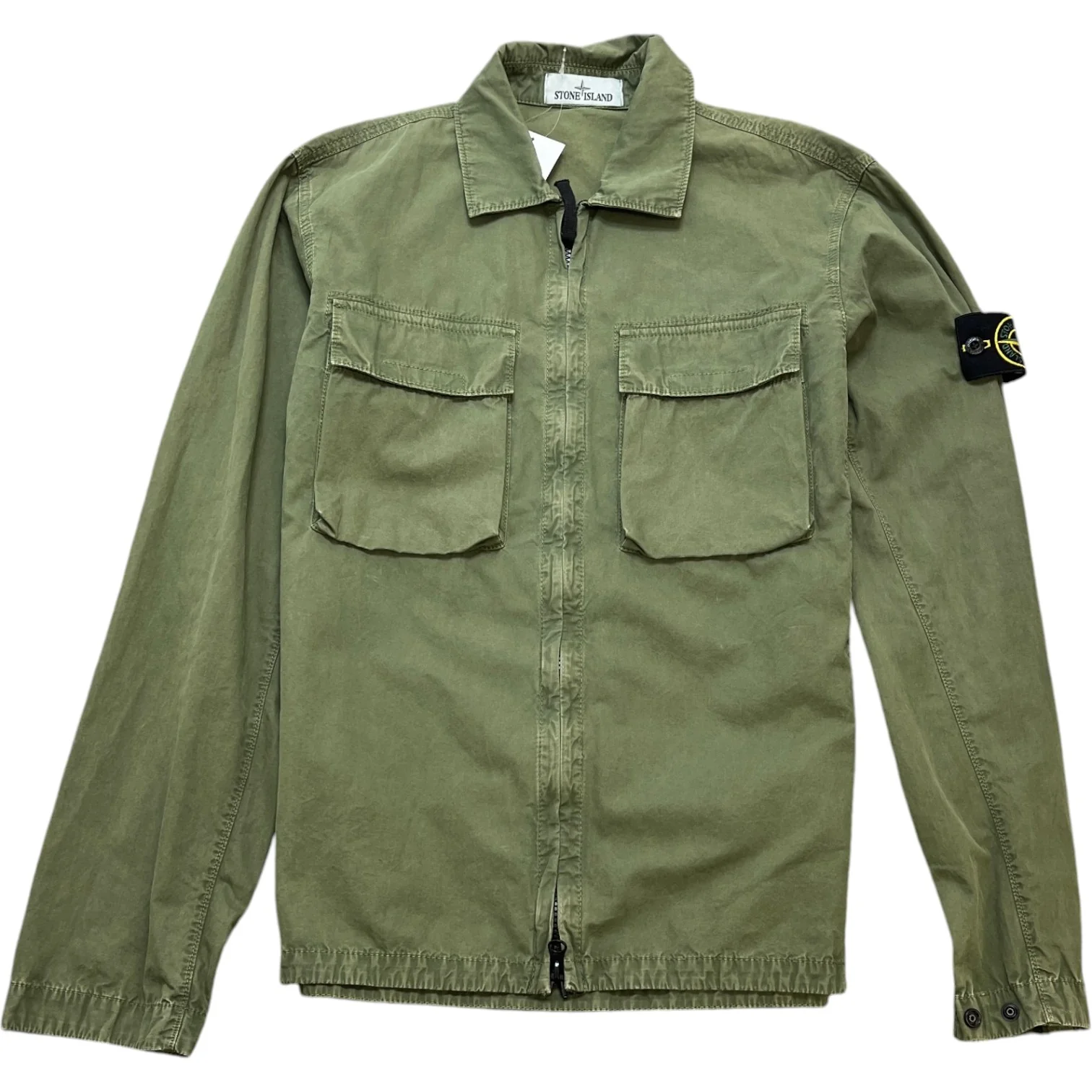 Men's Applique Logo OverShirt Khaki Size M