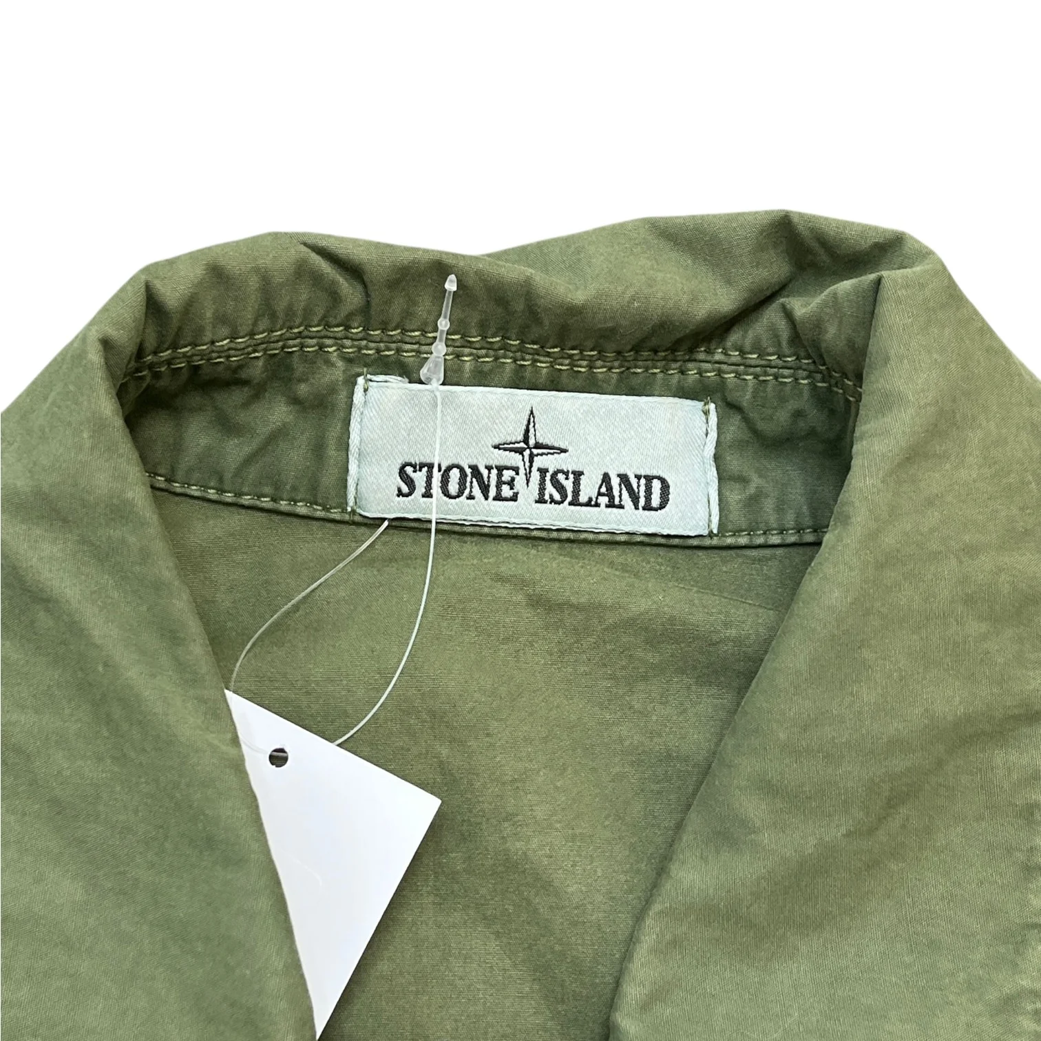 Men's Applique Logo OverShirt Khaki Size M - Image 5