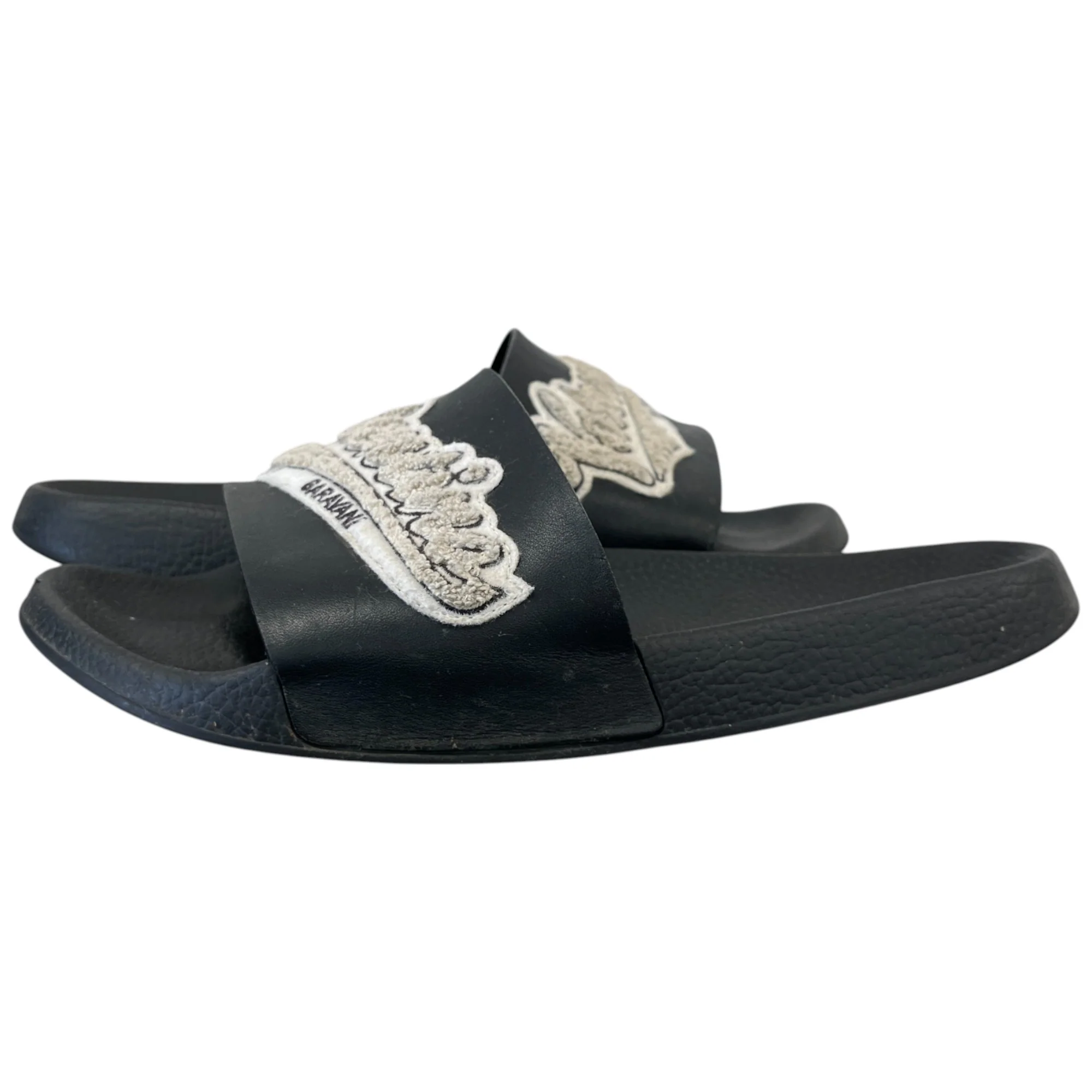 Men's Applique Logo Slides Black Size EU 44 / UK 10 - Image 3