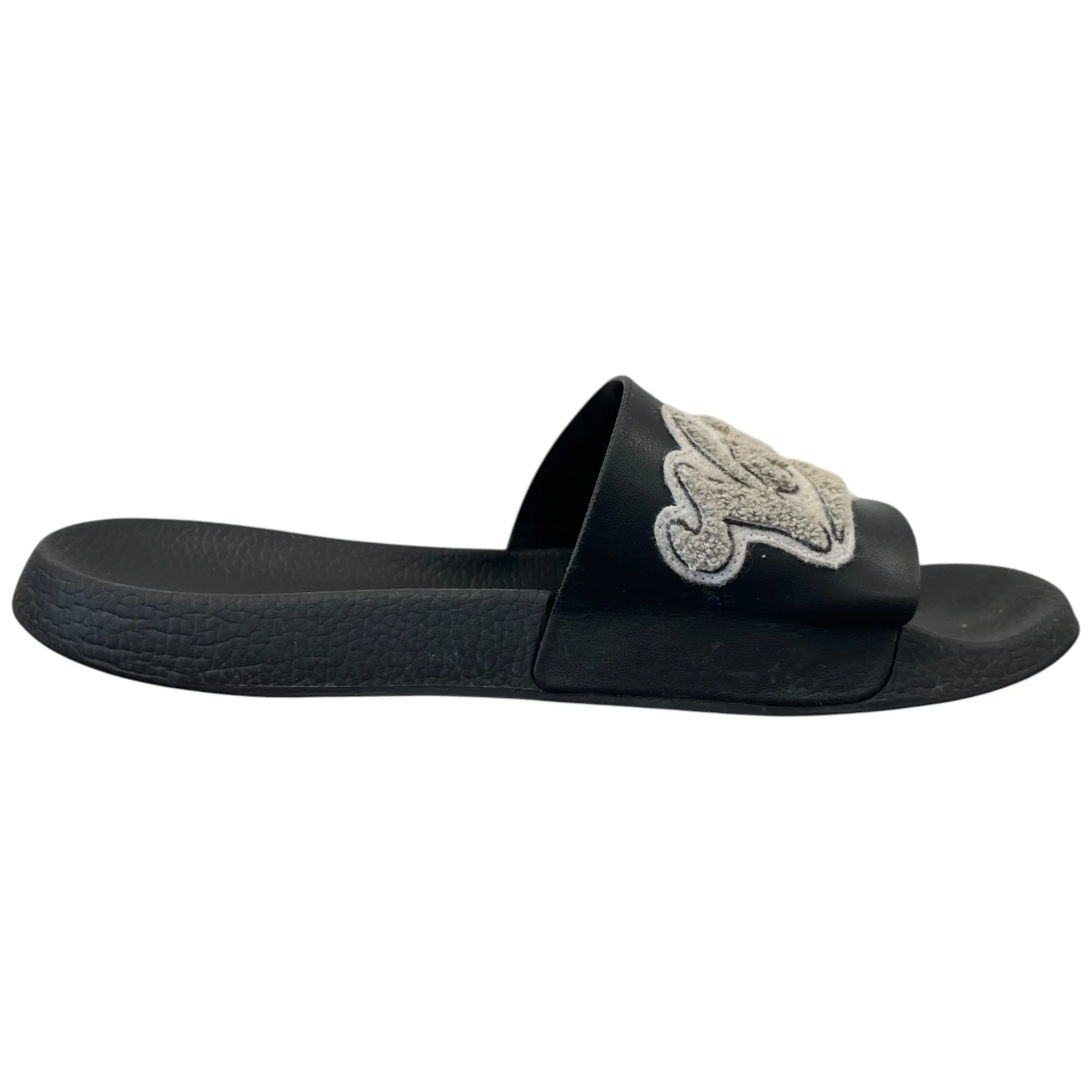 Men's Applique Logo Slides Black Size EU 44 / UK 10 - Image 4