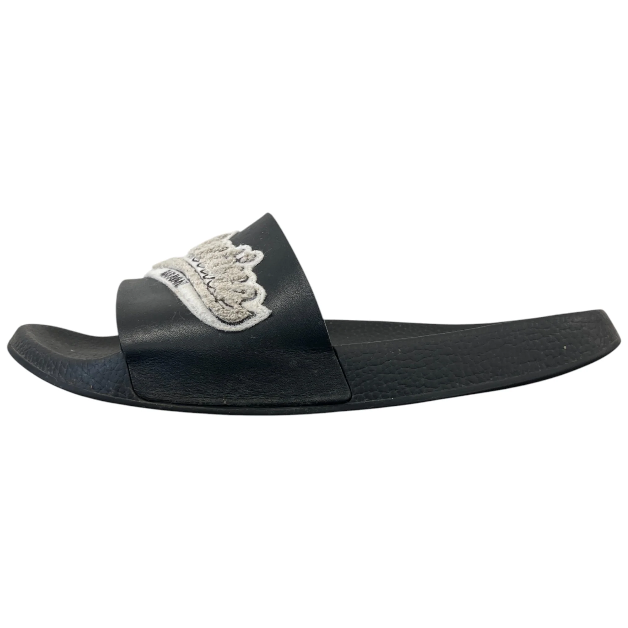 Men's Applique Logo Slides Black Size EU 44 / UK 10 - Image 5