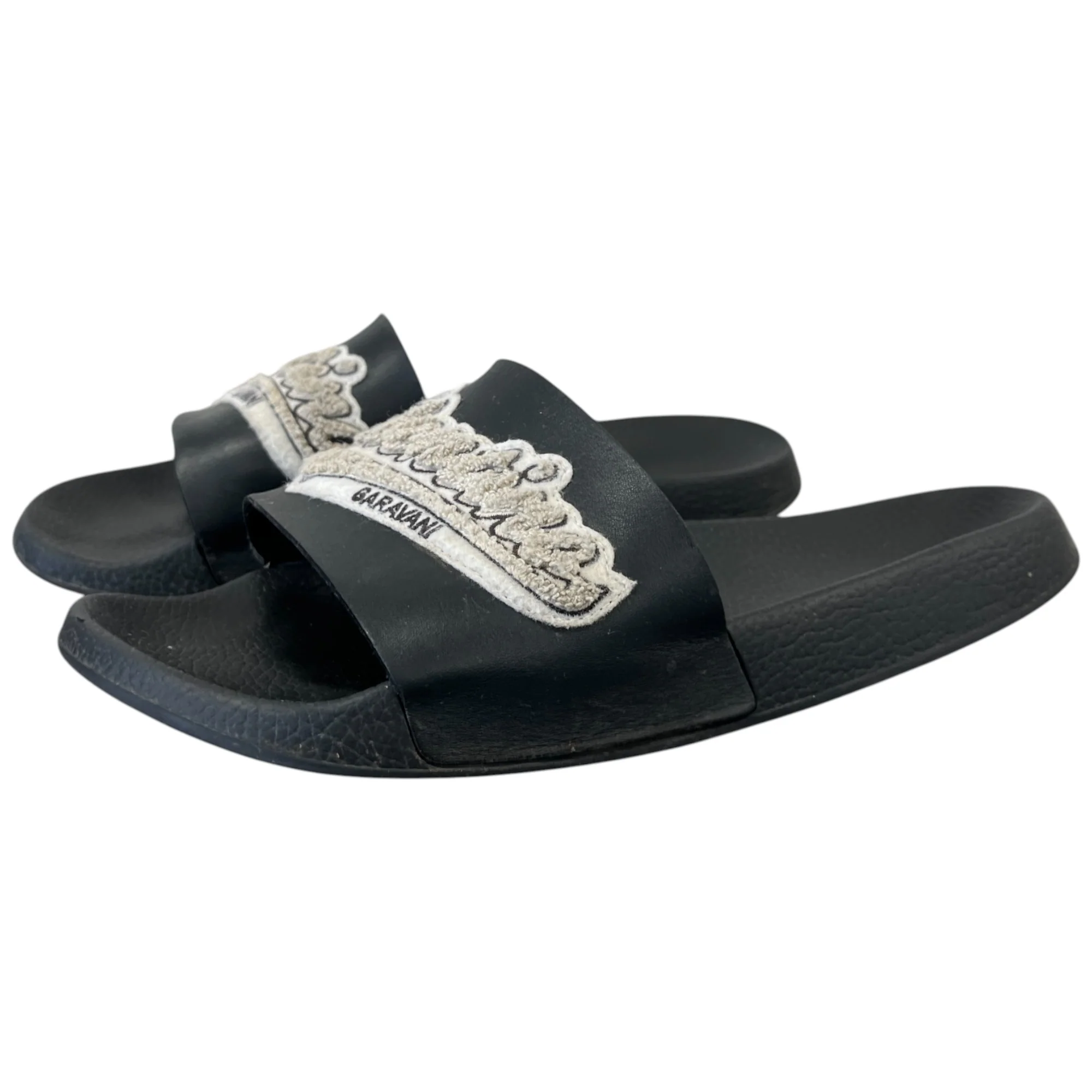 Men's Applique Logo Slides Black Size EU 44 / UK 10 - Image 8