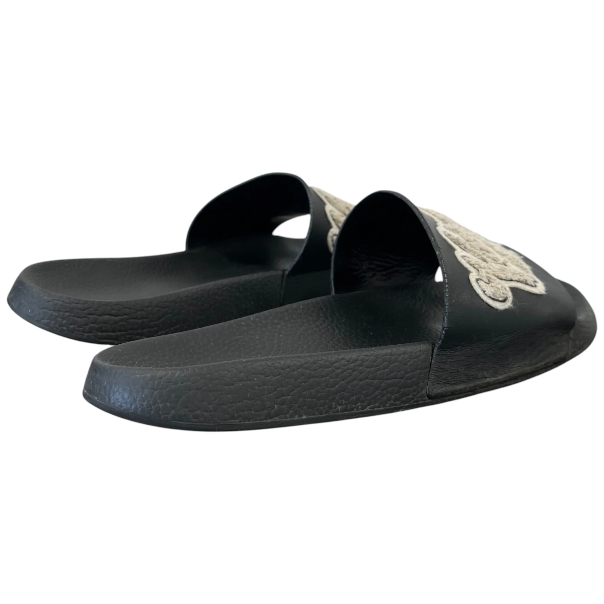Men's Applique Logo Slides Black Size EU 44 / UK 10 - Image 9